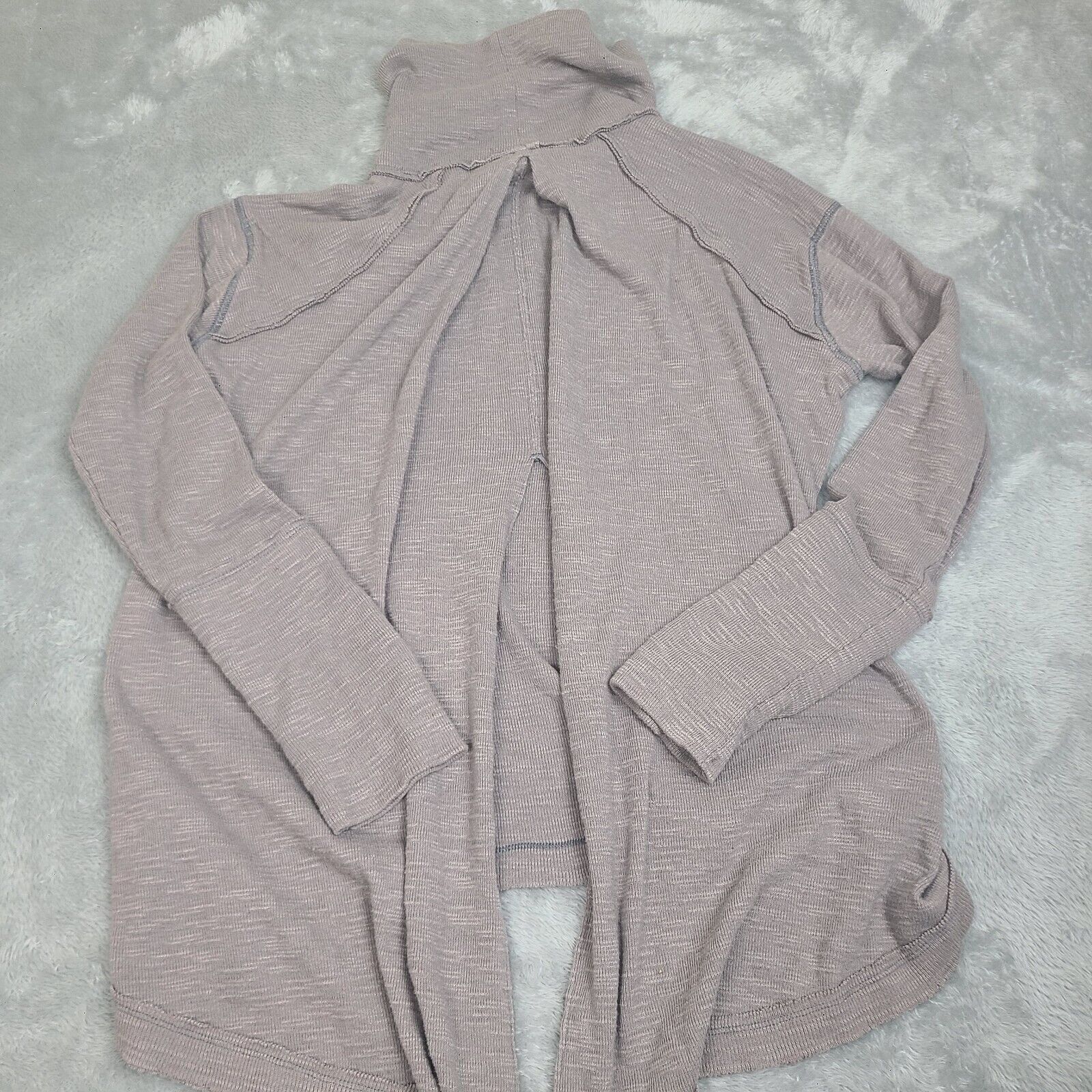 Free People Free People We The Split Back Turtleneck Stone Taupe Gray Lo Size S / US 4 / IT 40 - 8 Thumbnail