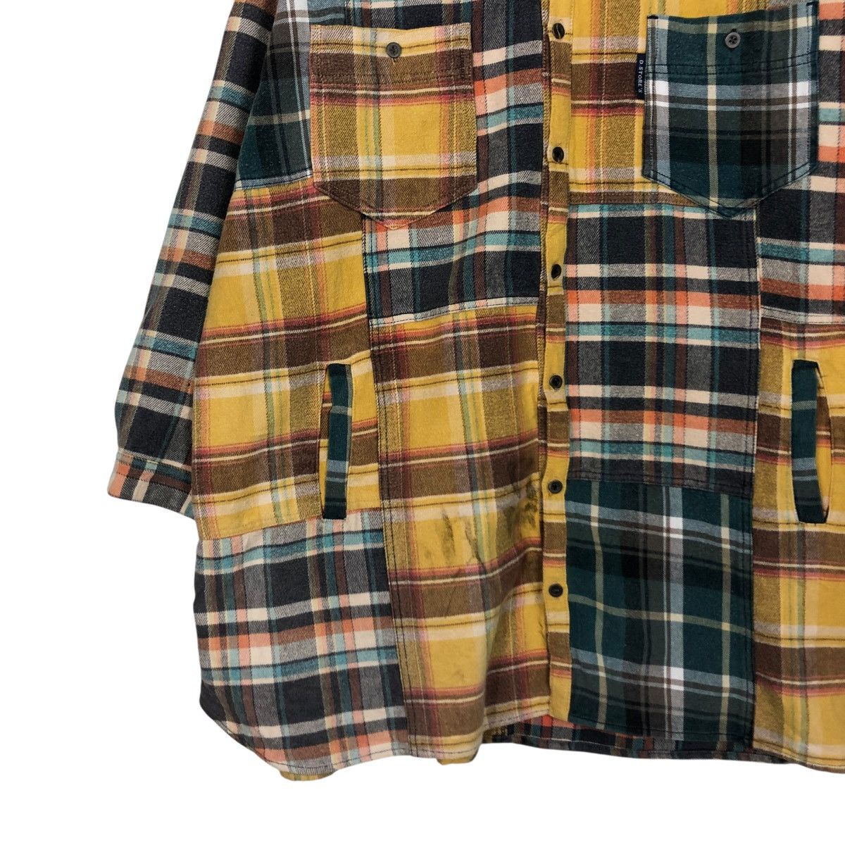 Hysteric Glamour 🔥VINTAGE SHIRT BUTTON JACKET PATCHWORK TARTAN DRUG STORE’S Size US L / EU 52-54 / 3 - 6 Thumbnail