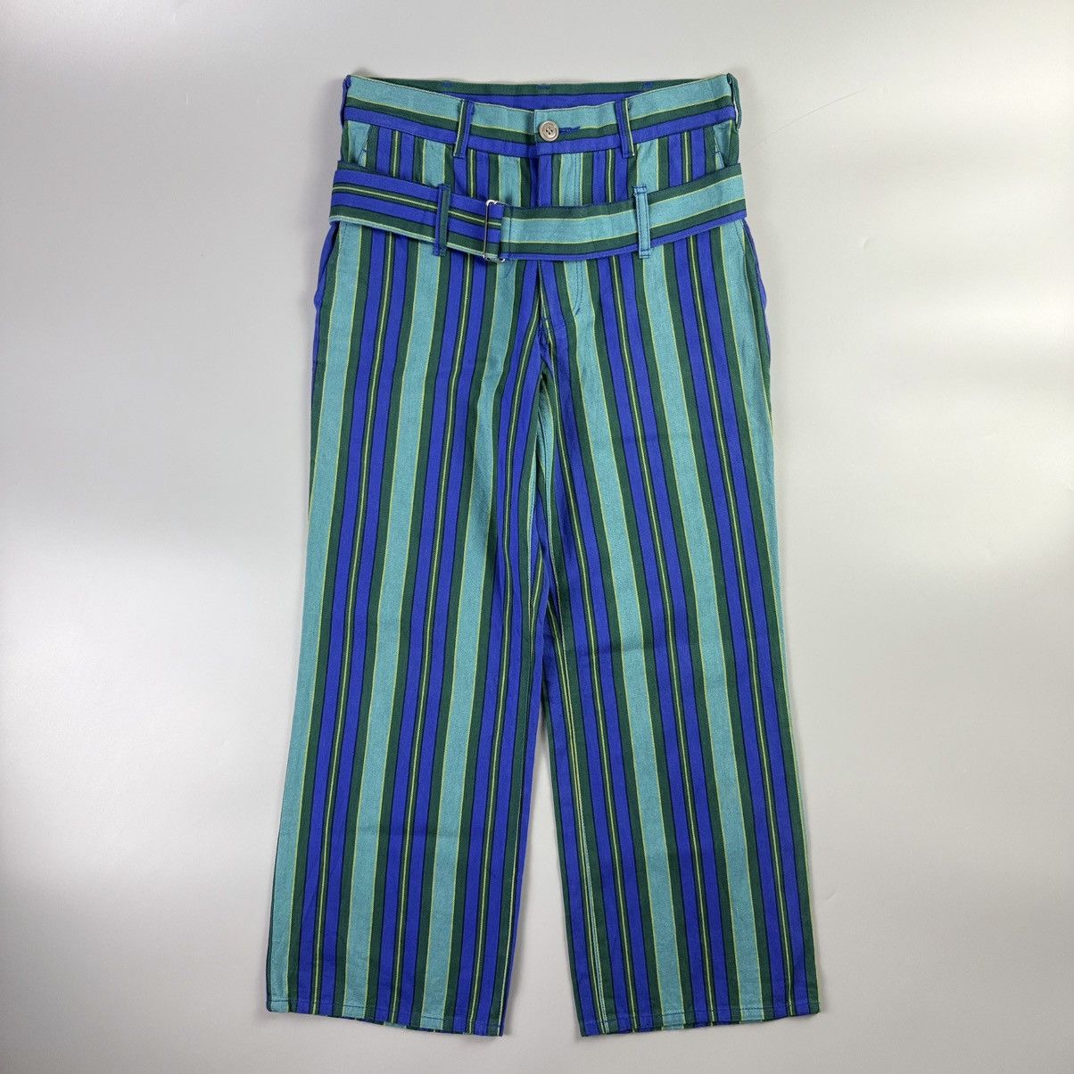 Comme des Garcons Homme Plus CDG Homme Plus - F/W 2001 - Belted Stripe Pants Size US 30 / EU 46 - 1 Thumbnail
