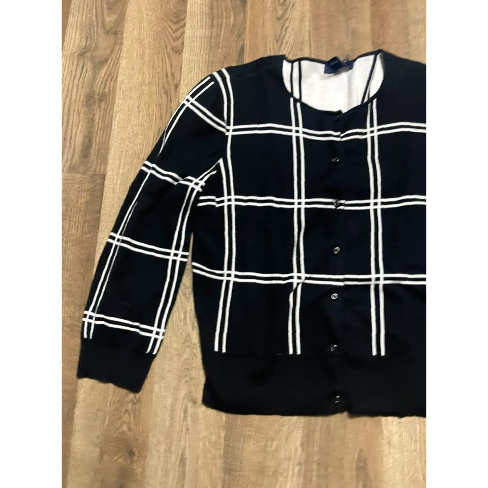 Chaps Chaps Shirt, Women's Size Medium, Button Up, Long Sleeve, Black White, Casual, Women, Regular Fit, Modern, Fall Spring Summer Size M / US 6-8 / IT 42-44 - 3 Thumbnail