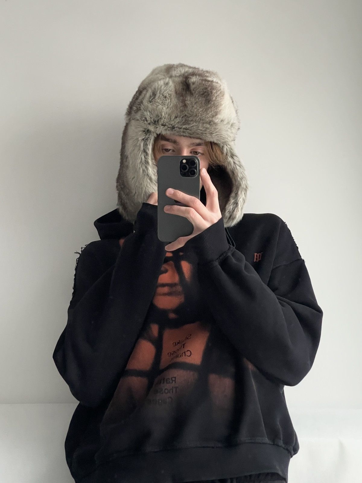 Hysteric Glamour Vintage fuzzy mohair japanese ushanka hat avant garde Size ONE SIZE - 4 Thumbnail