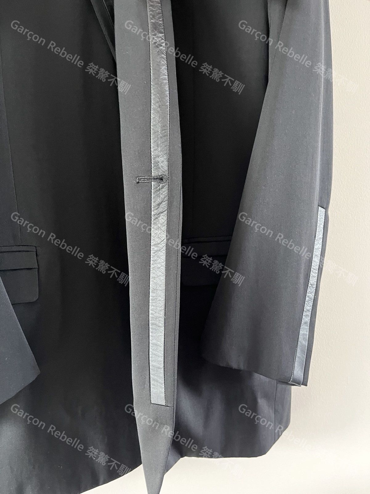 Dior × Hedi Slimane [Super rare] Dior Homme 03ss Leather Collar Blazer Size US L / EU 52-54 / 3 - 4 Thumbnail