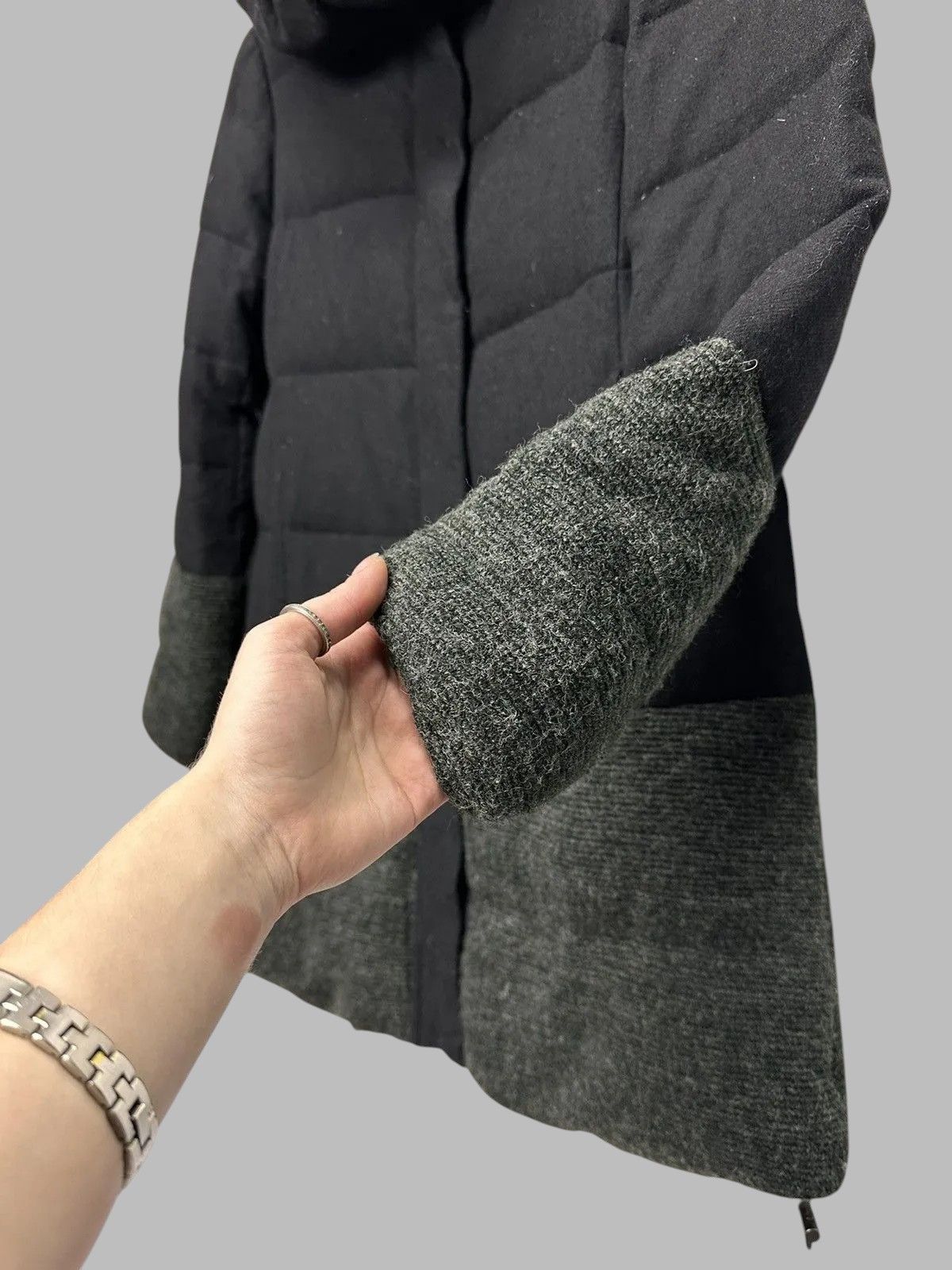 KMRii Raffia Black Wool Coat Elegant Minimalist Longline Style Size US M / EU 48-50 / 2 - 4 Thumbnail
