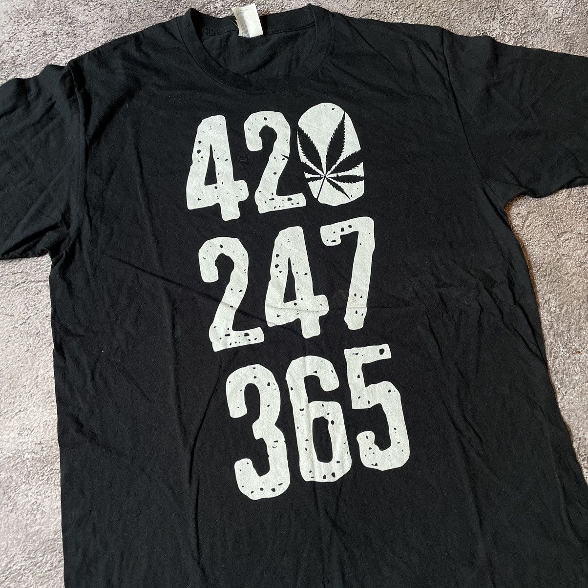 Vintage Vintage Y2K Graphic Tee 420 247 365 Streetwear Skate Slim XL Size US XL / EU 56 / 4 - 6 Thumbnail