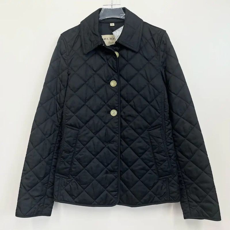 Burberry Women's Quilted Black Jacket Size XS