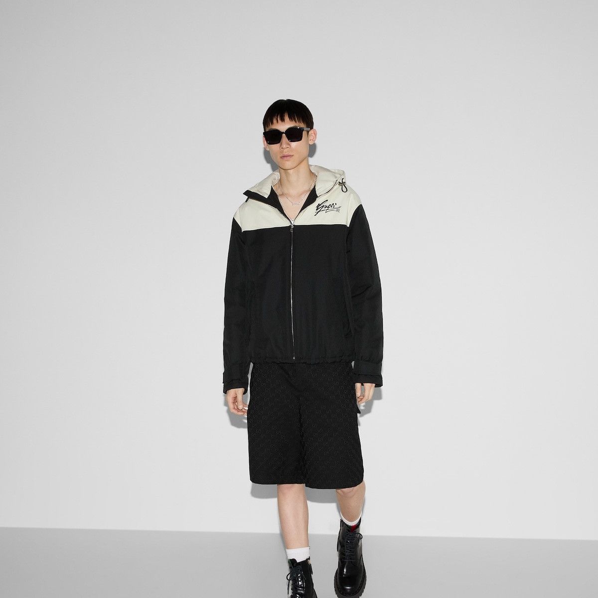 Gucci o1loc1c1225 787197 Technical Cotton Canvas Hooded Jacket Size US L / EU 52-54 / 3 - 3 Thumbnail