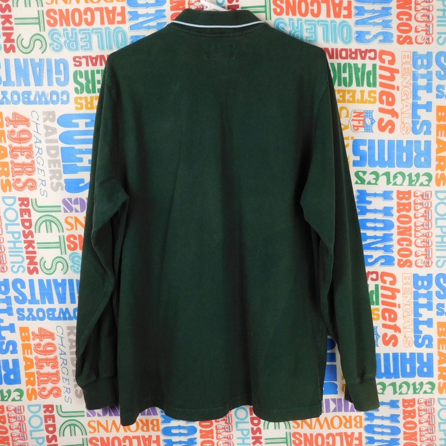 Abercrombie & Fitch 90s A&F Long Sleeve Polo Shirt Forest Green Size XL USA Made Size US XL / EU 56 / 4 - 2 Thumbnail