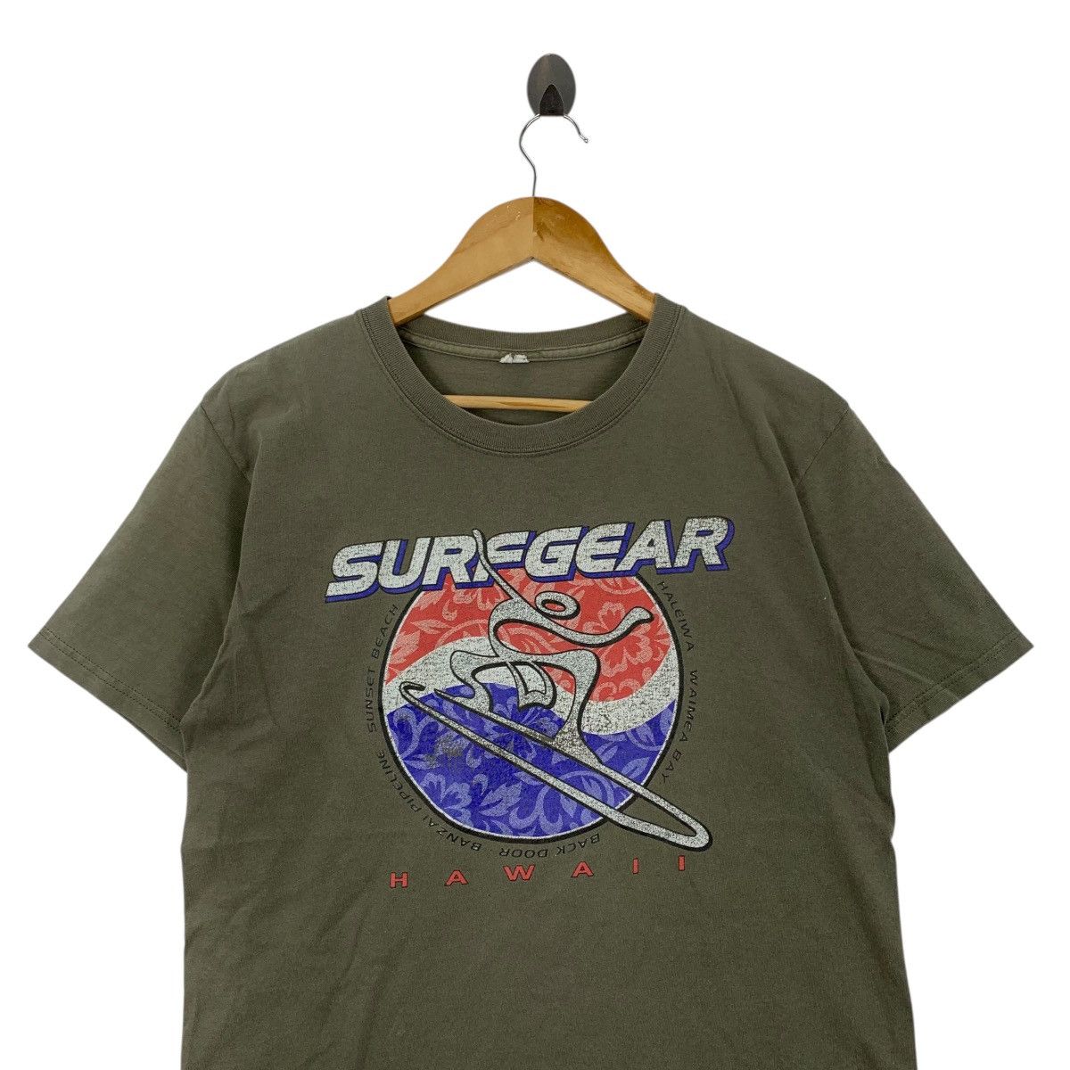 Vintage Vintage 90s SURFGEAR HAWAII Surfing Usa Short Sleeve Tshirt Size US S / EU 44-46 / 1 - 2 Thumbnail