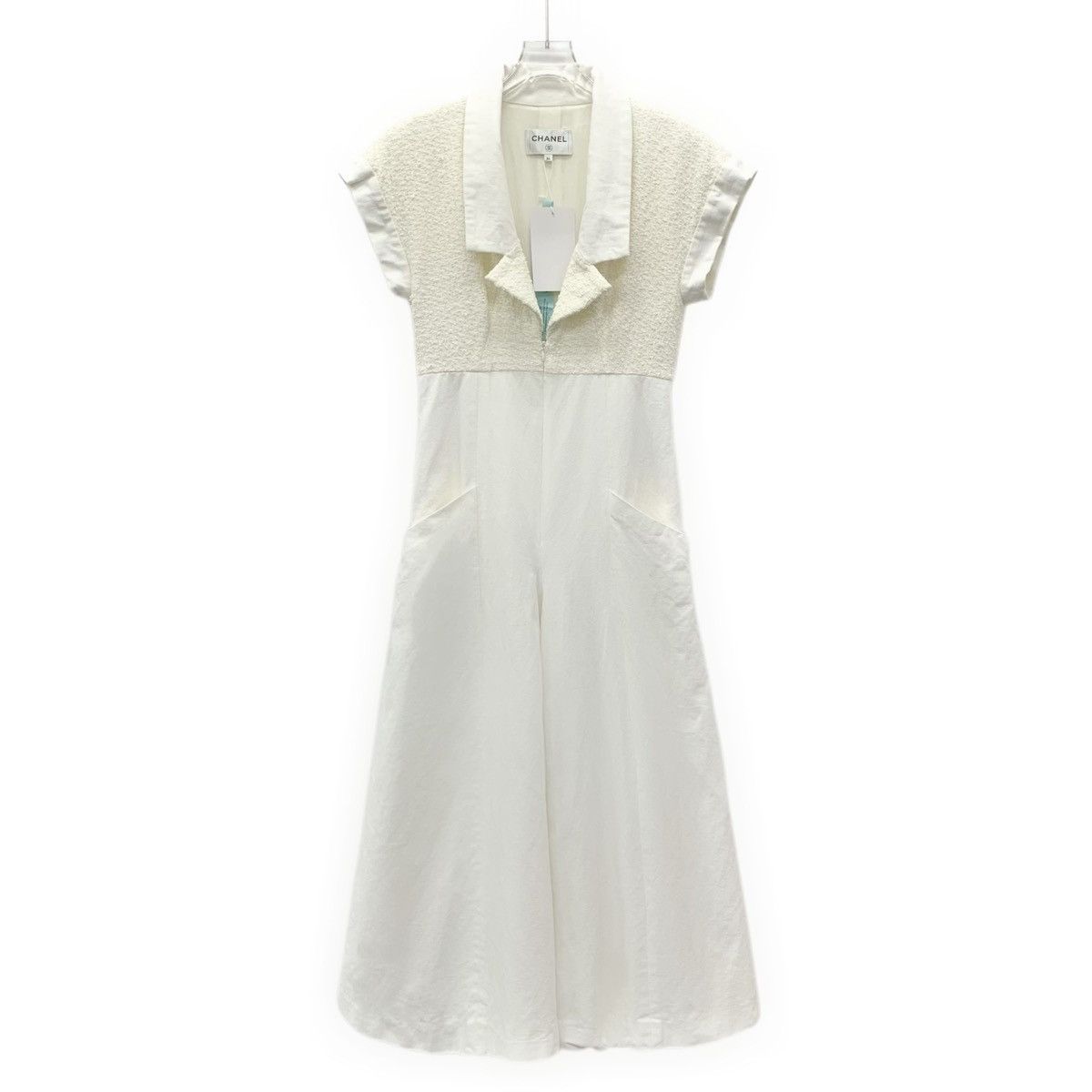 Chanel Chanel Woven Tweed Spliced Lapel Short-sleeve Jumpsuit K26WX Size XS / US 0-2 / IT 36-38 - 1 Thumbnail