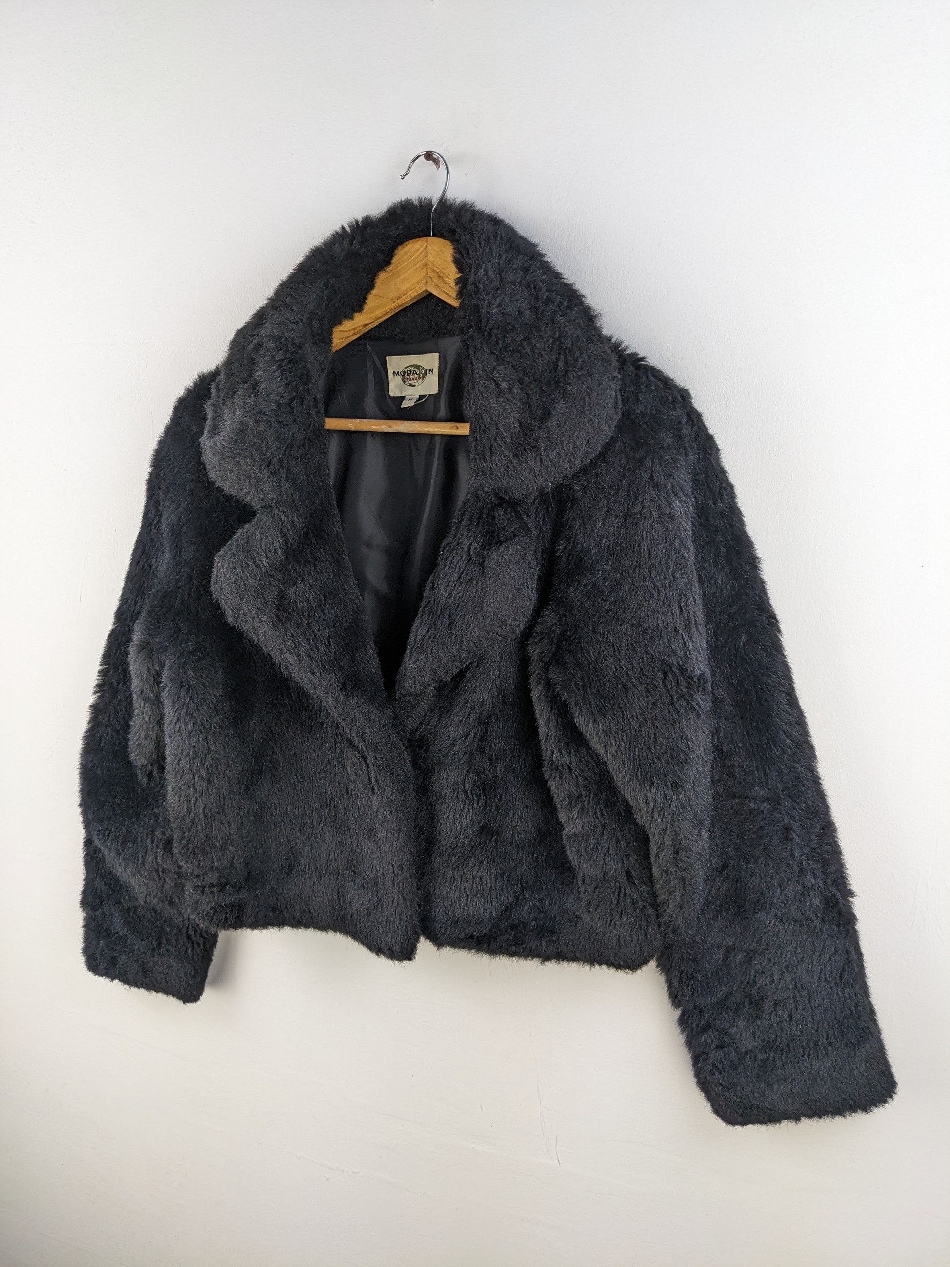 Designer × Japanese Brand Vintage Faux Fur Cropped Jacket Cardigan Size M / US 6-8 / IT 42-44 - 3 Thumbnail