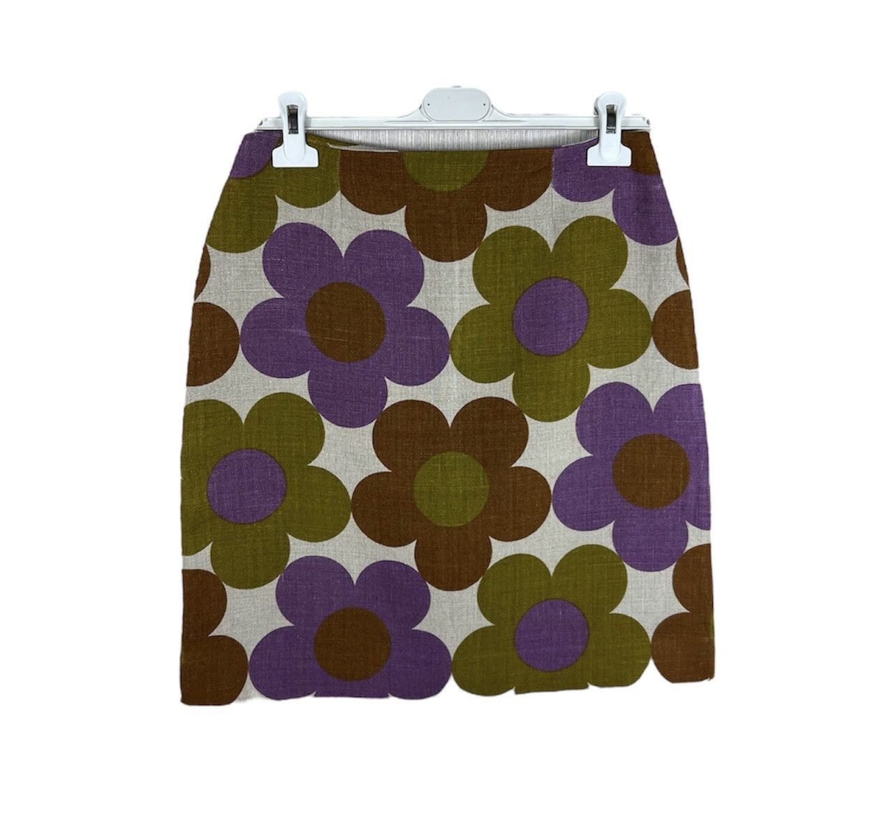 Celine Vintage Celine France linen full print floral mini skirt Size 27" / US 4 / IT 40 - 1 Thumbnail