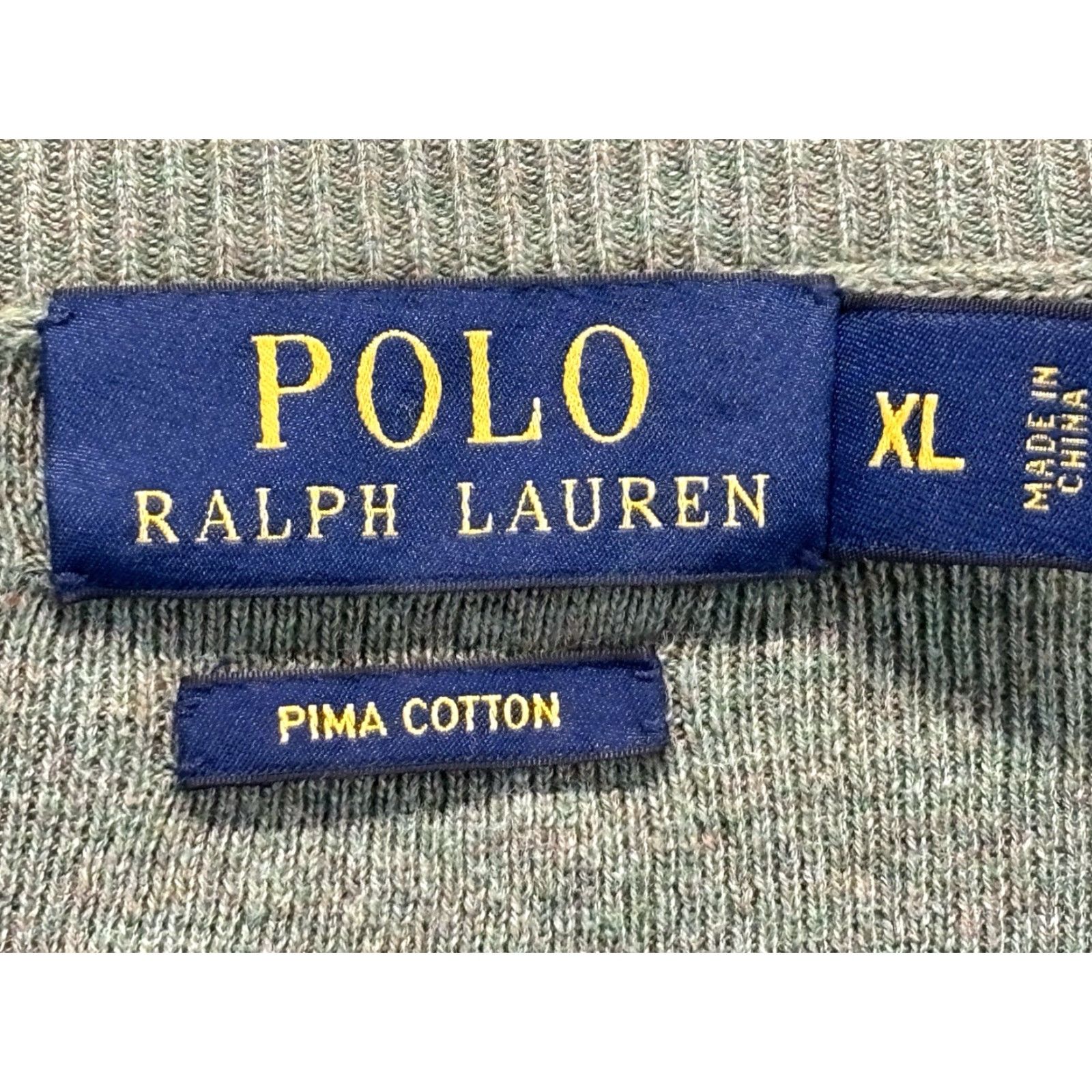 Polo Ralph Lauren VINTAGE Polo Ralph Lauren Sweater Mens XL Pima Cotton V Neck Preppy Green Layering Size US XL / EU 56 / 4 - 5 Thumbnail