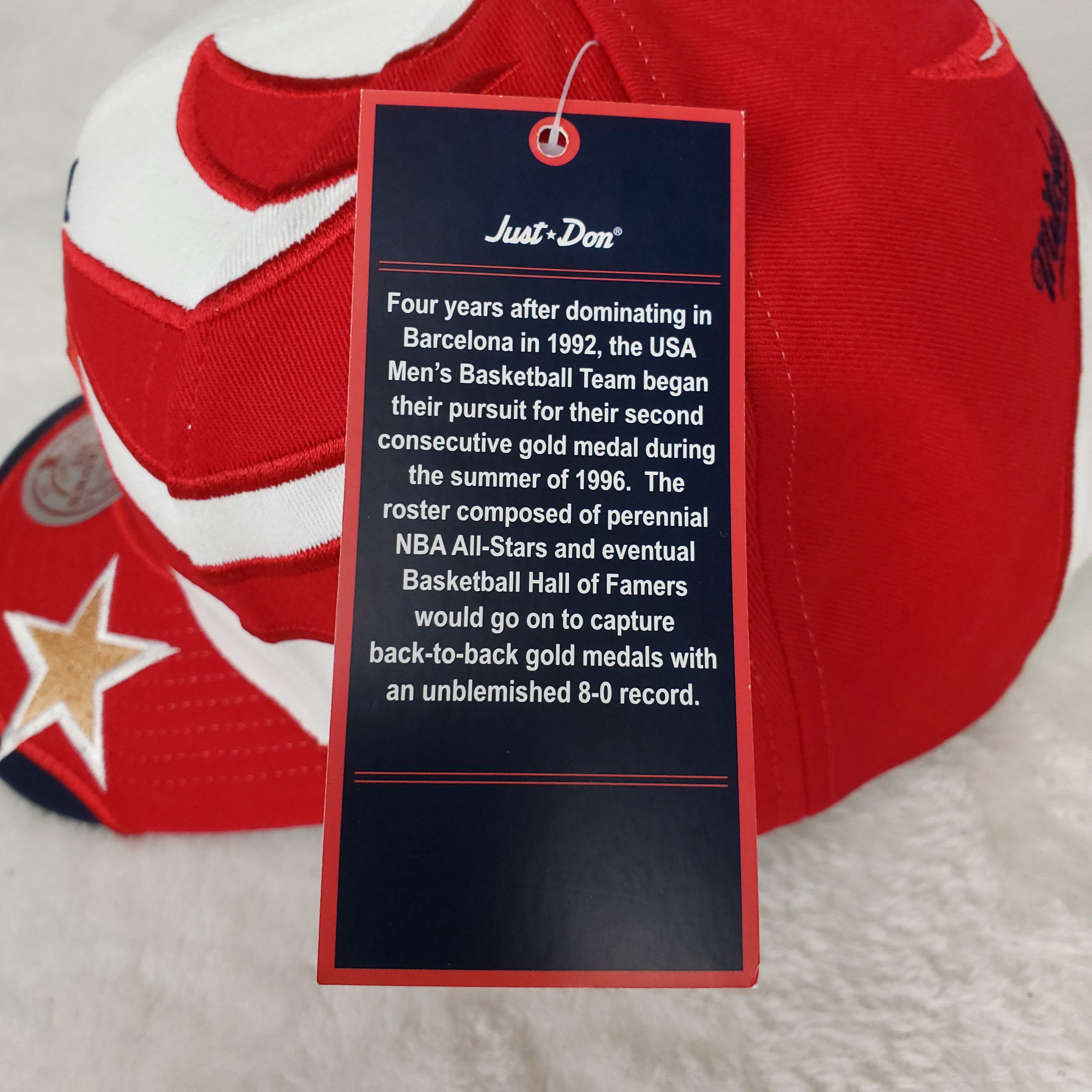 Just Don × Mitchell & Ness Just Don Dream Team USA Basketball Pro Fit Snapback Hat Cap Size ONE SIZE - 9 Thumbnail