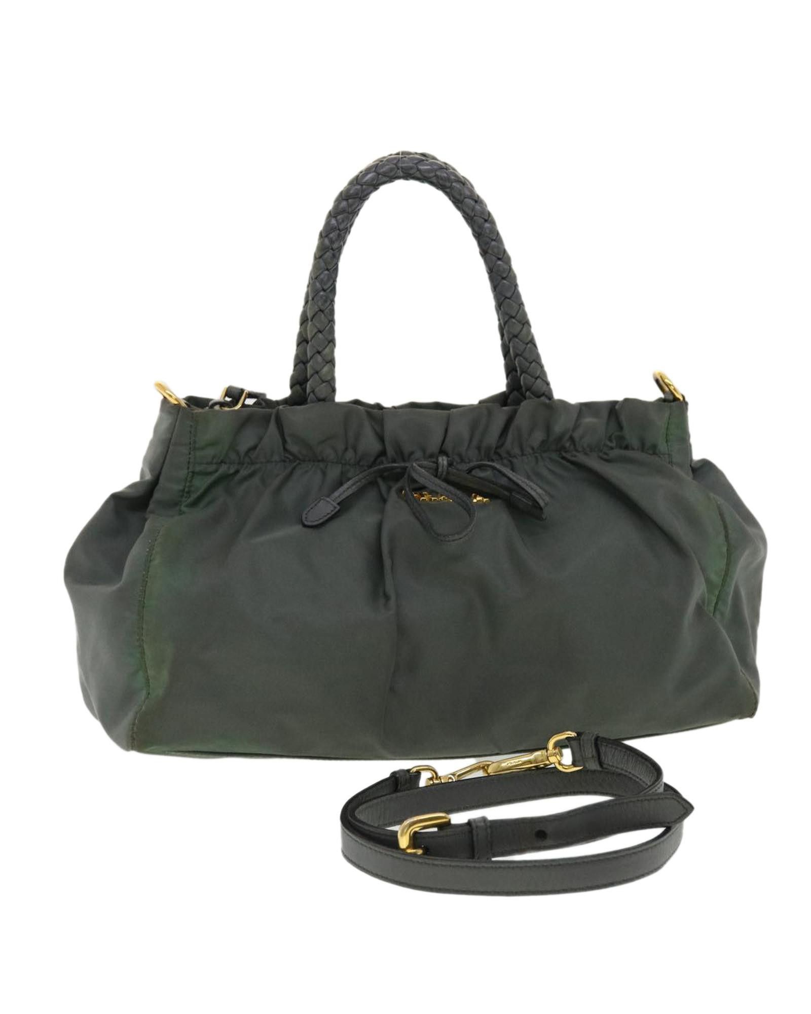image of Modern Khaki Prada Synthetic Shoulder Bag, Women's