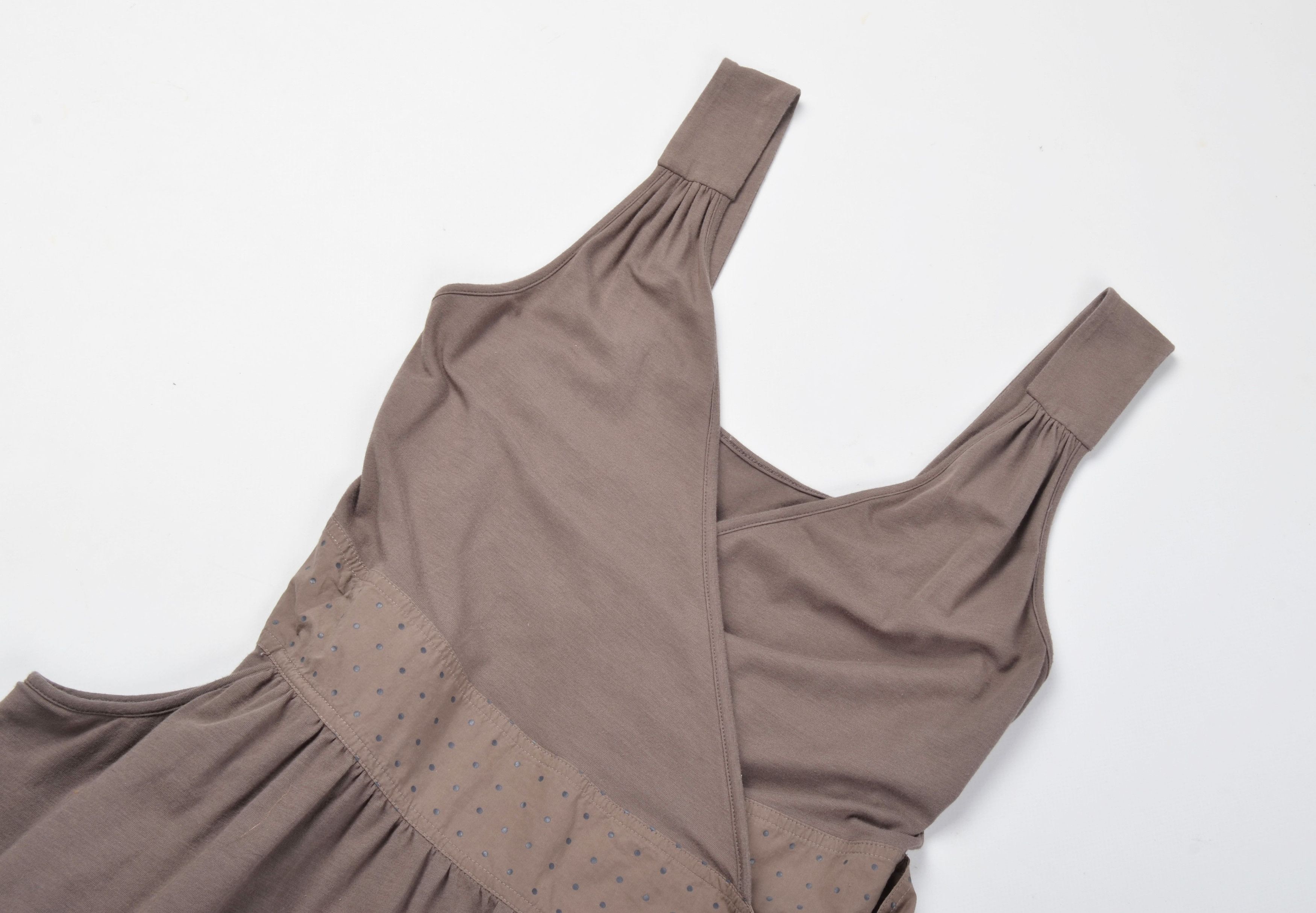 Brunello Cucinelli Brunello Cucinelli Brown Sleeveless Wrap Mini Dress Size M / US 6-8 / IT 42-44 - 5 Thumbnail