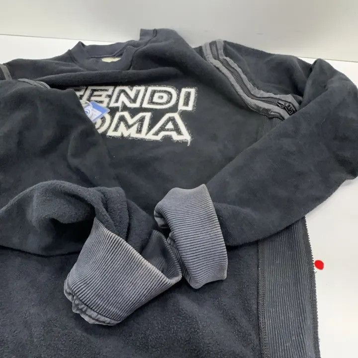 Fendi Fendi Black Removable Sleeve Logo Knit Sweater -2507 Size US M / EU 48-50 / 2 - 7 Thumbnail