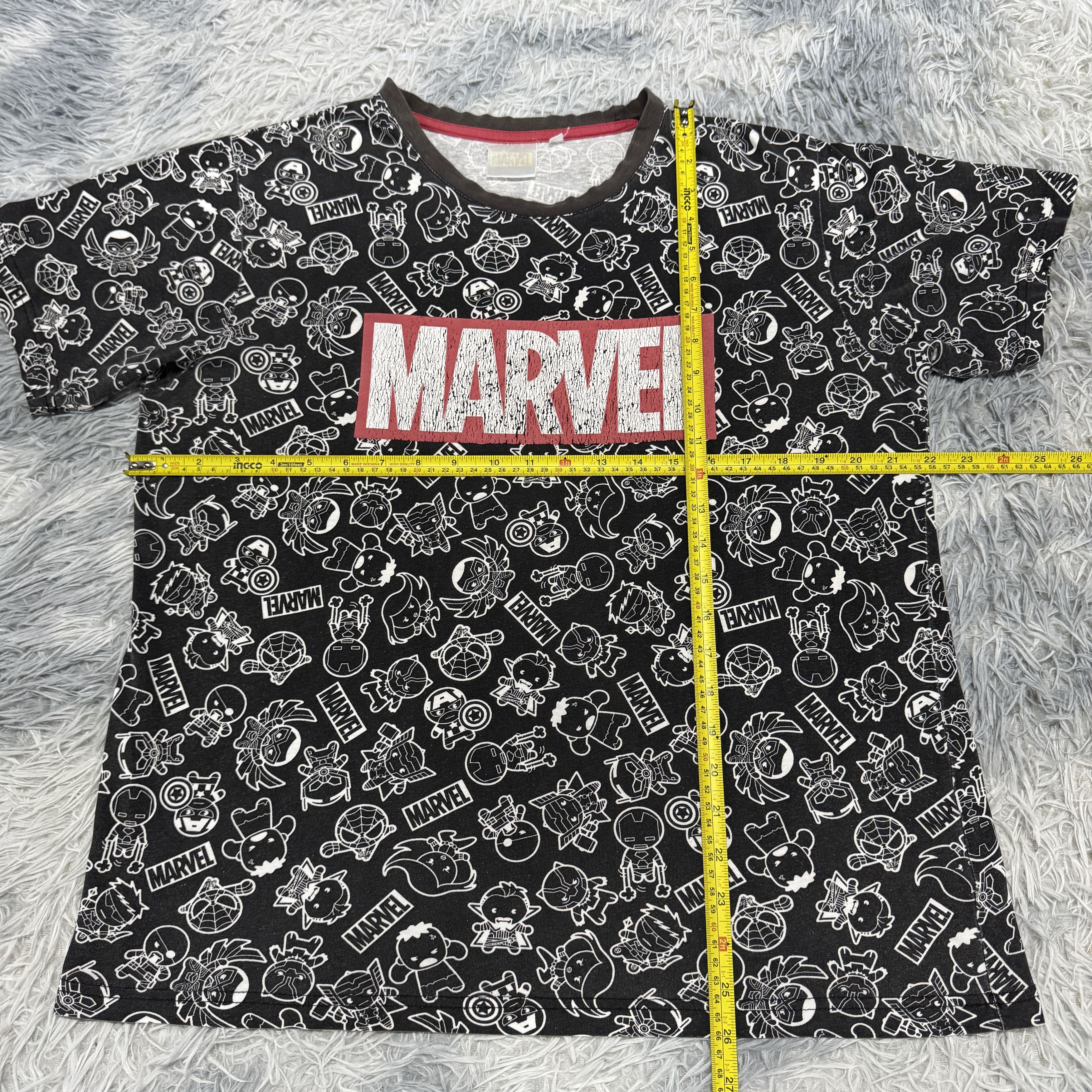 Vintage Vintage Marvel Character All Over Print Sunfaded Tshirt Size US L / EU 52-54 / 3 - 8 Thumbnail