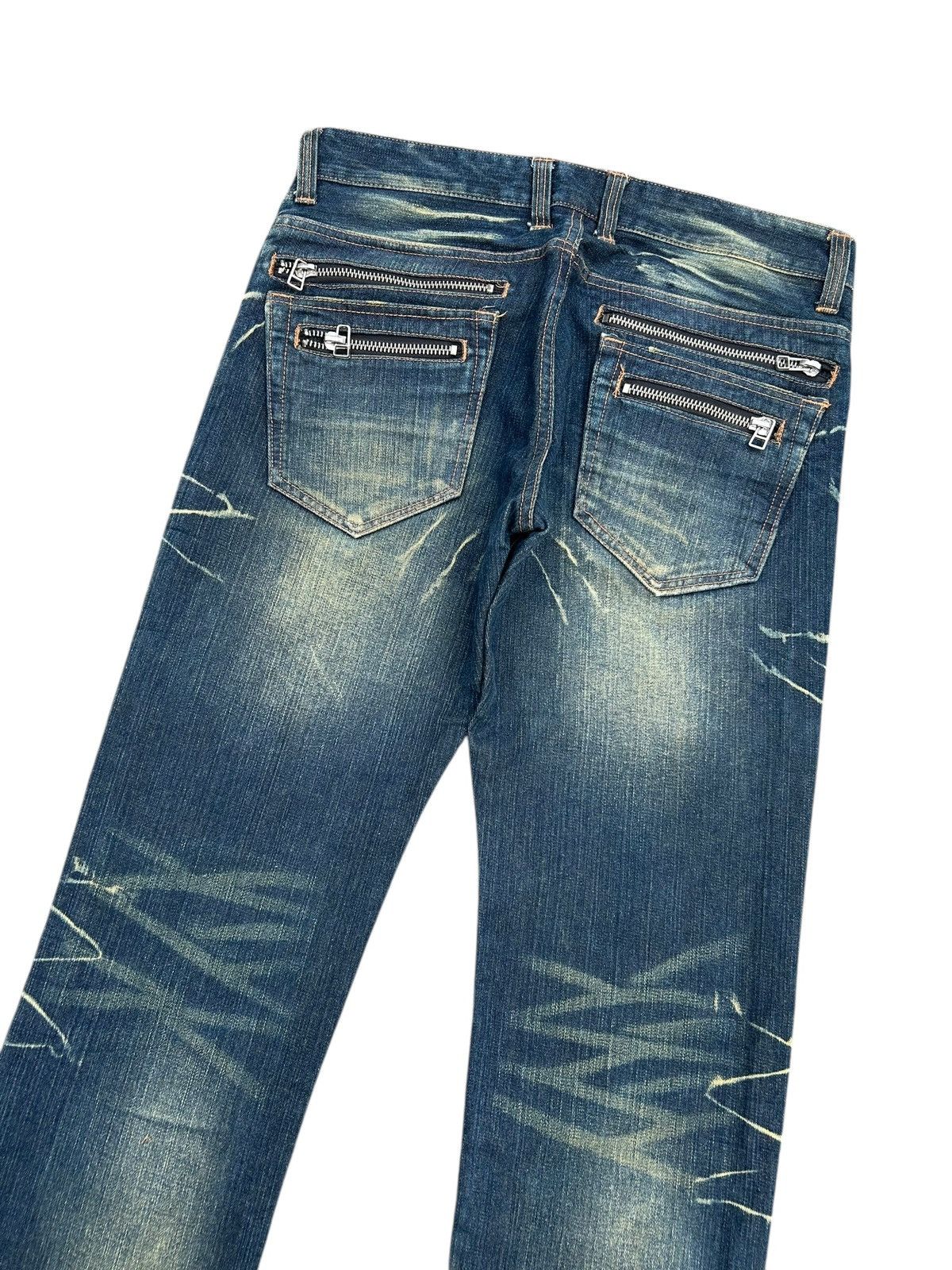 Kapital Soul Of Freedom Japanese Punk Rusty Faded Denim Jeans Size US 36 / EU 52 - 2 Thumbnail