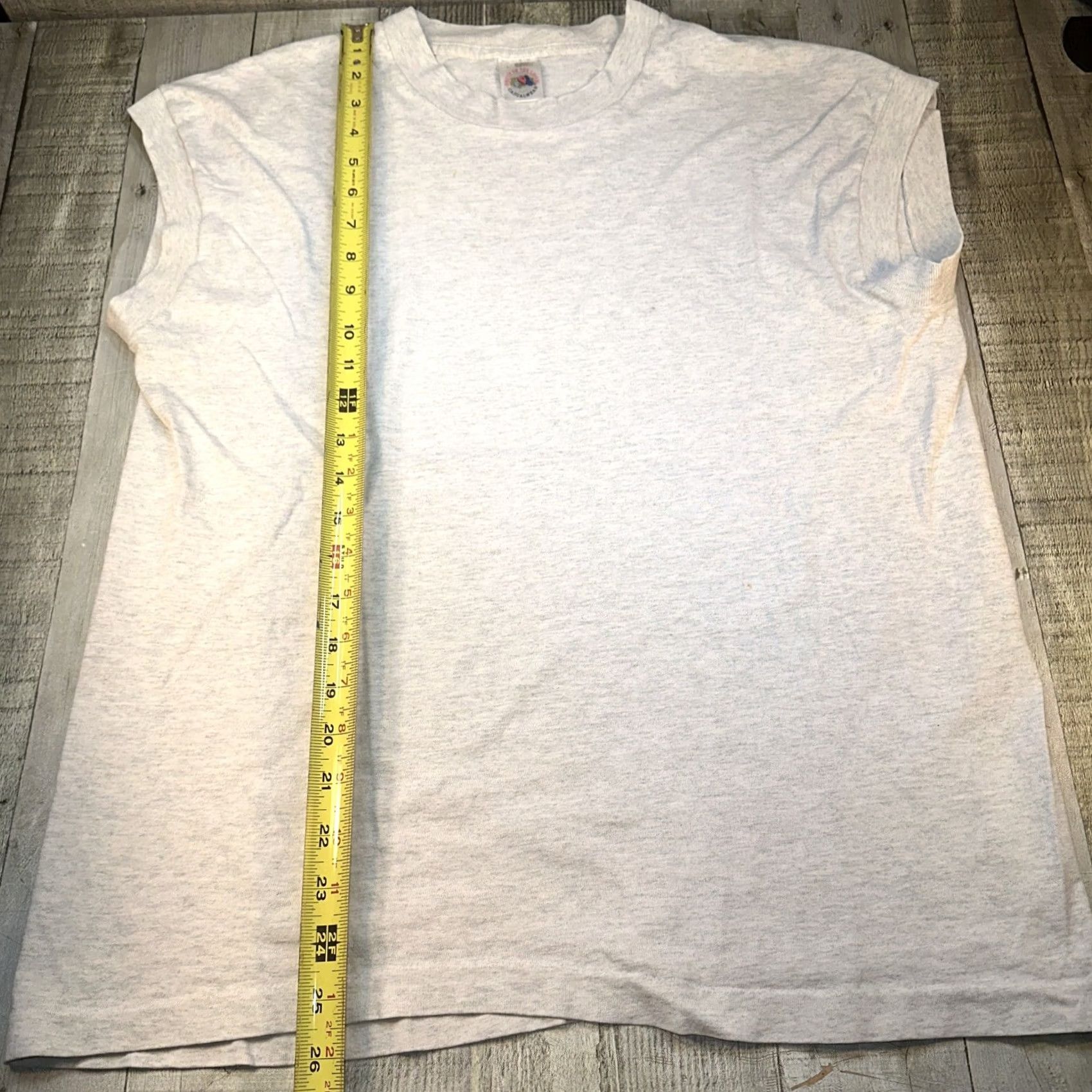 Fruit Of The Loom VINTAGE Fruit of the Loom T-Shirt Gray USA Men L Regular Blank Shirt Mens Size US L / EU 52-54 / 3 - 7 Thumbnail
