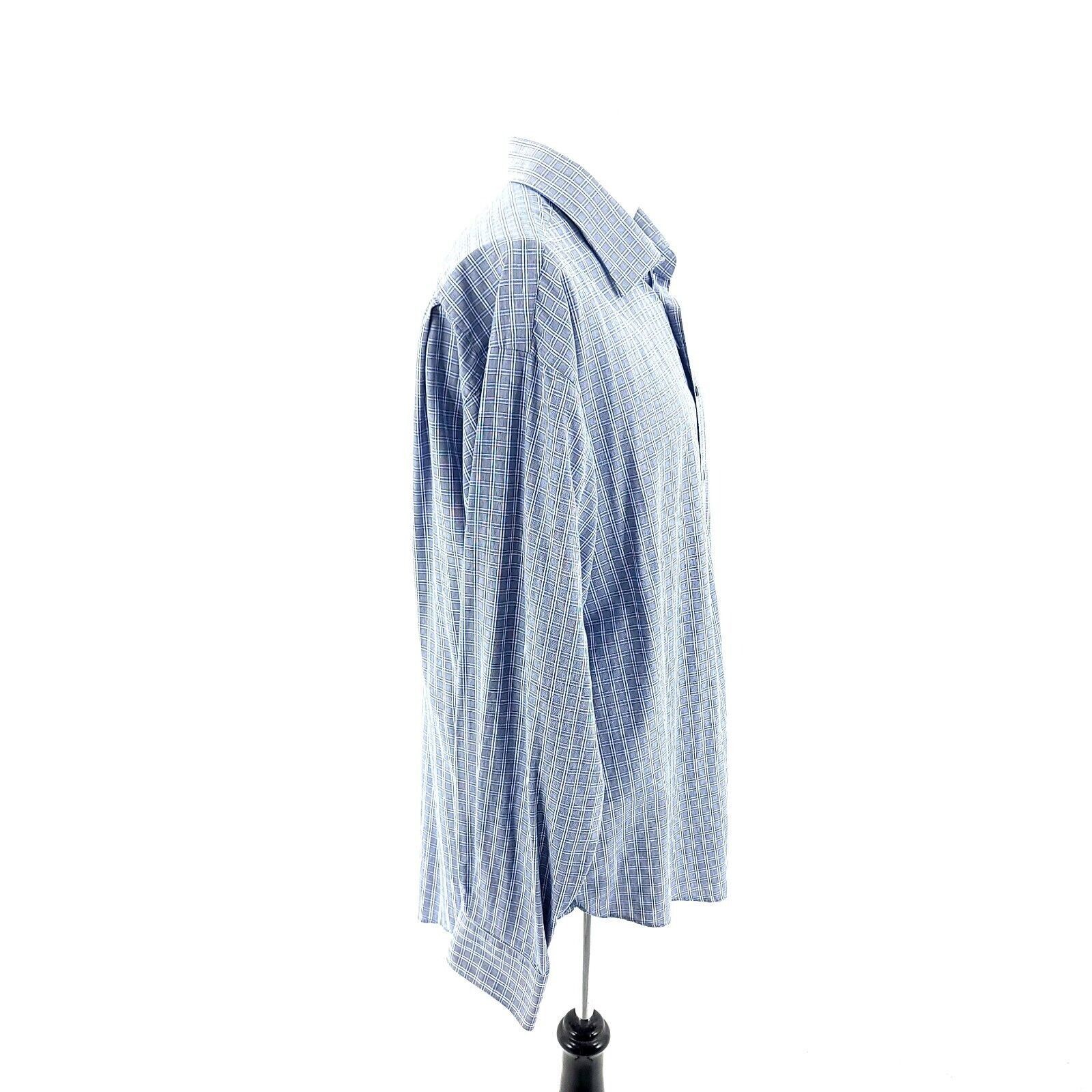 Jos. A. Bank Jos A Bank Reserve Cotton Silk XL Gray Blue Plaid Button Fro Size US XL / EU 56 / 4 - 5 Thumbnail