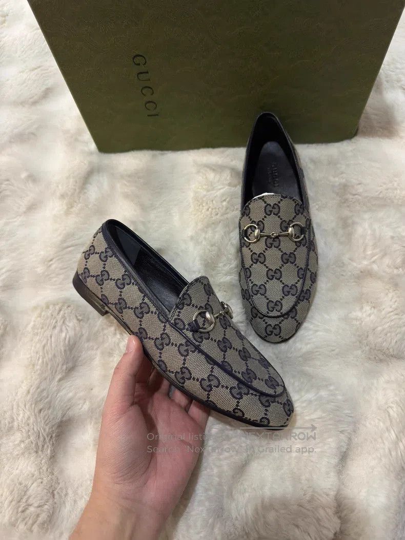 Gucci Guicci All-over Printed Women's Loafers Leather Shoes Size US 5.5 / IT 35.5 - 3 Thumbnail