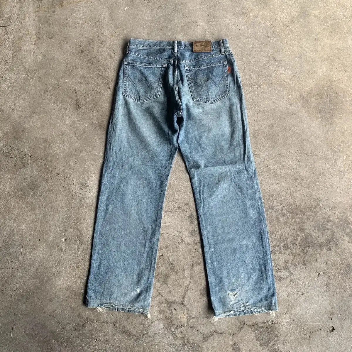 Destroy Lonely 📌 DESTROYED !! Y2K Edwin Frontier 32x30 Jeans Vintage Pants Size US 32 / EU 48 - 9 Thumbnail
