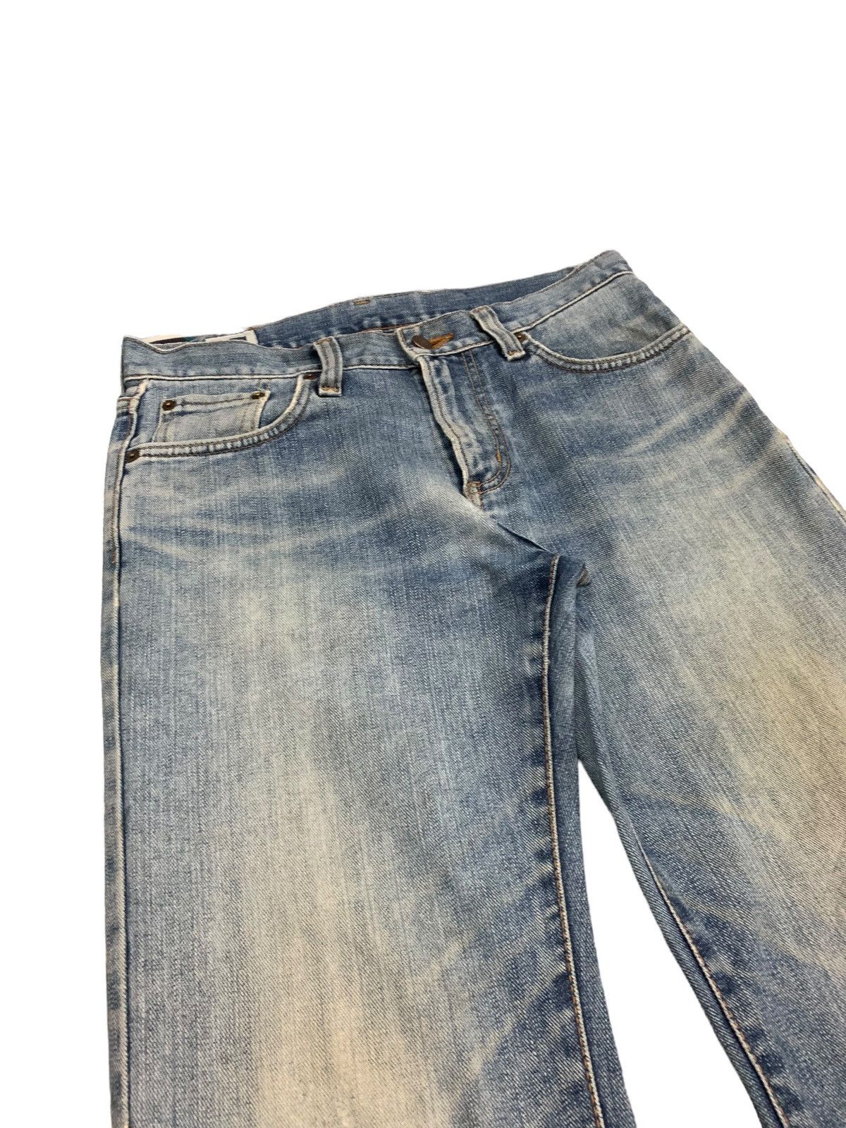 Edwin × Japanese Brand Edwin 403 Tapered Distressed Denim Pants (AC46) Size US 30 / EU 46 - 5 Thumbnail