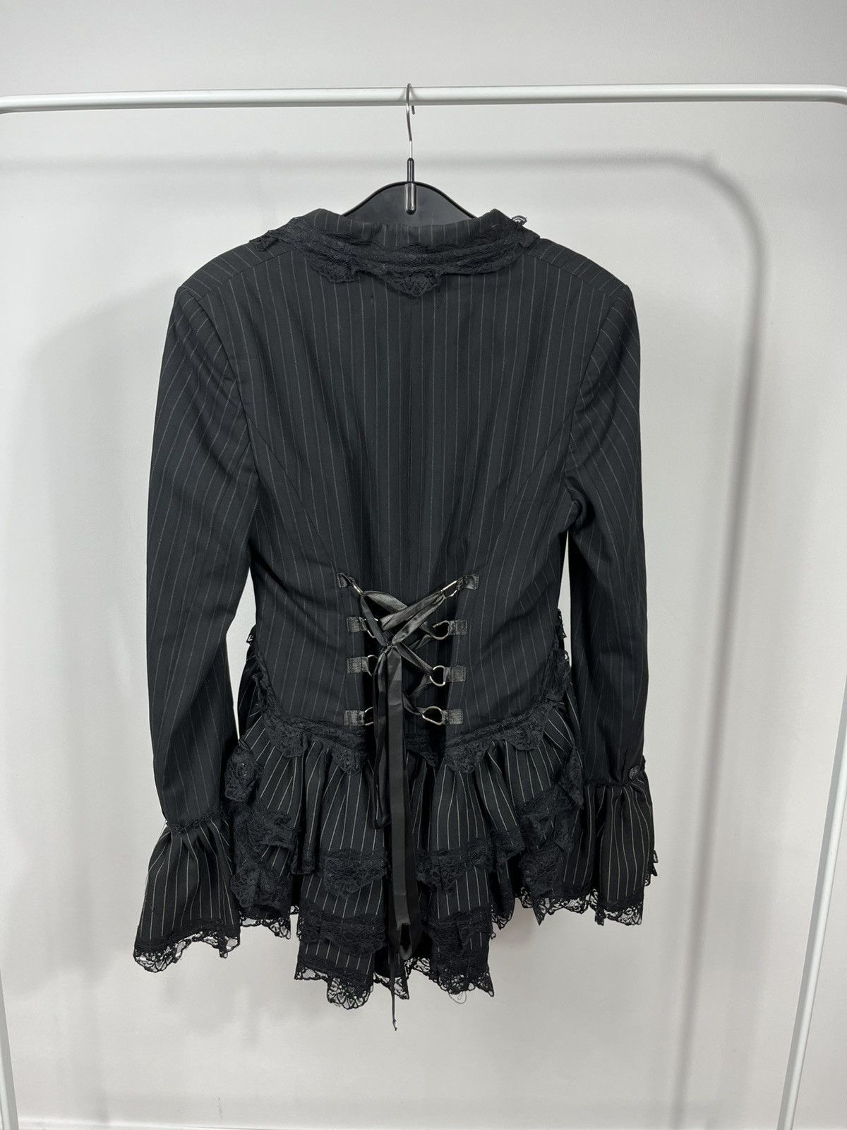 Other Lovechild Boudoir Blazer Jacket Lace Pinstripe Gothic Corset Size S / US 4 / IT 40 - 9 Thumbnail