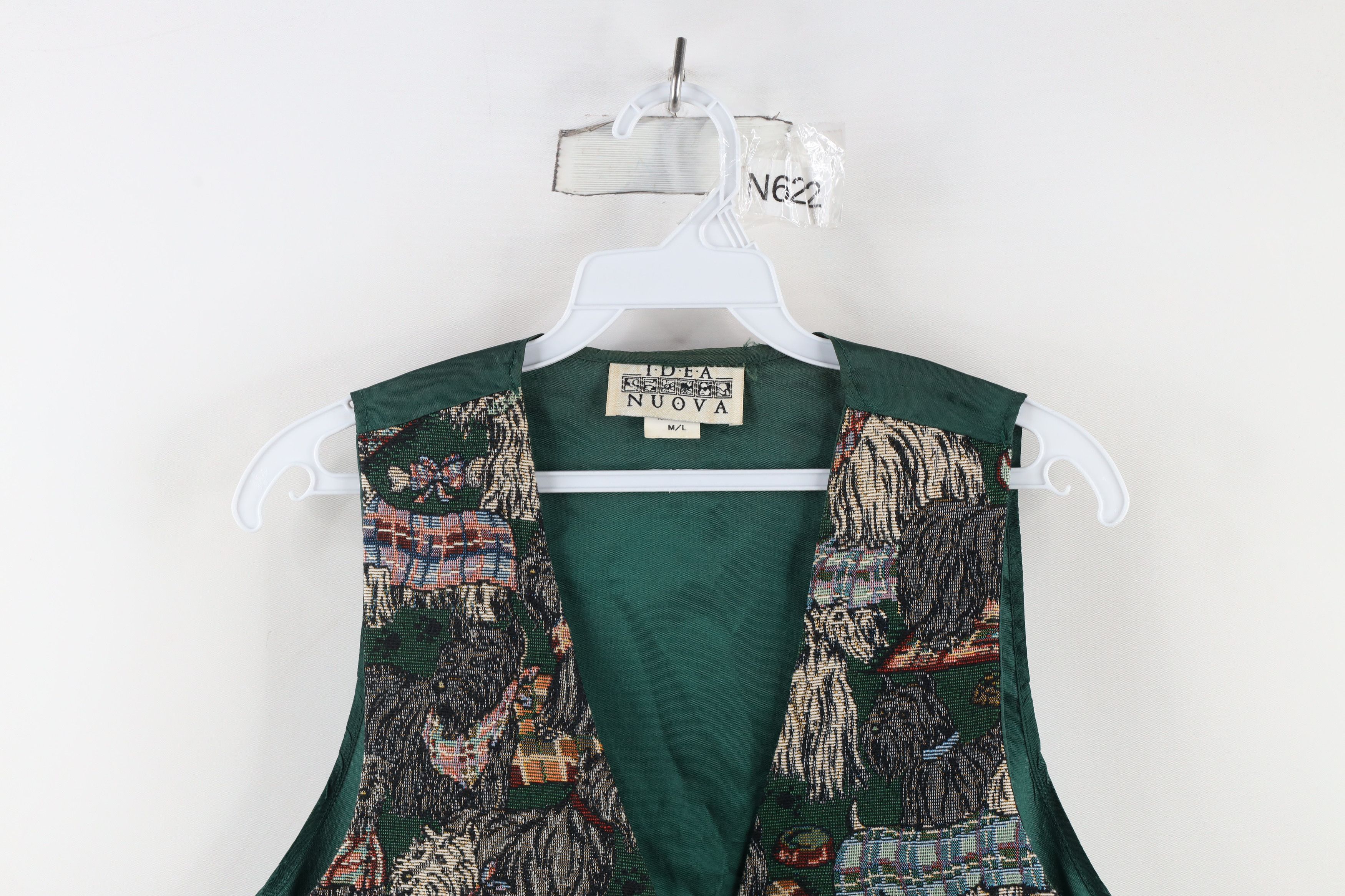 Vintage Vintage 90s Streetwear Needlepoint Tapestry Vest Jacket USA Size M / US 6-8 / IT 42-44 - 2 Thumbnail