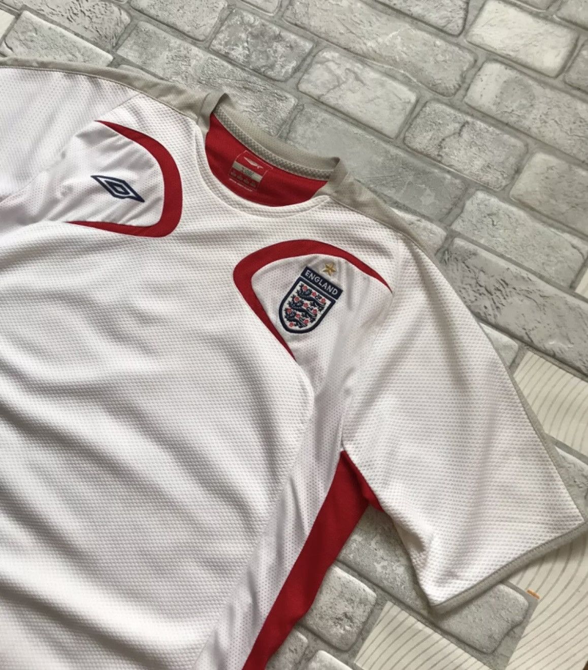 Umbro × Vintage ENGLAND 2005 2007 NATIONAL TRAINING FOOTBALL SHIRT Size US XL / EU 56 / 4 - 2 Thumbnail