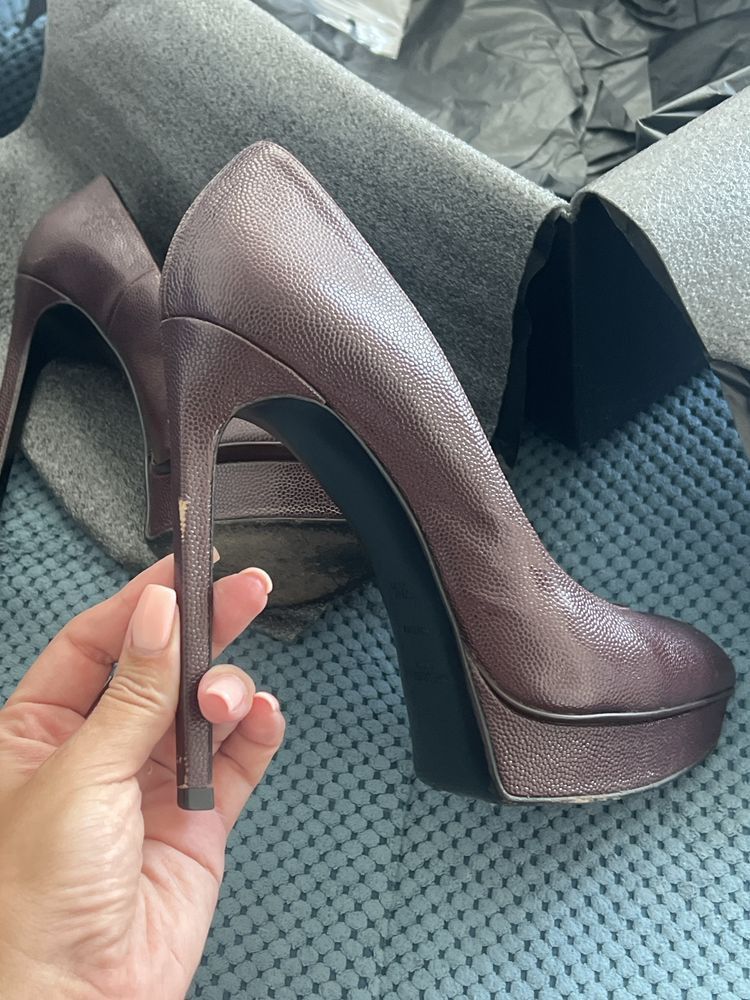 Saint Laurent Paris Saint Laurent Paris Leather Heels Size US 8 / IT 38 - 6 Thumbnail