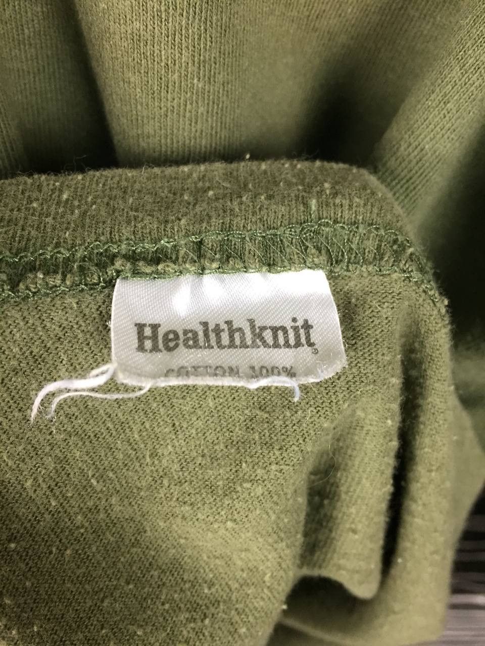 Vintage Vtg Healthknit Olive Green Workwear Style Long Sleeve Tee Size US M / EU 48-50 / 2 - 16 Thumbnail