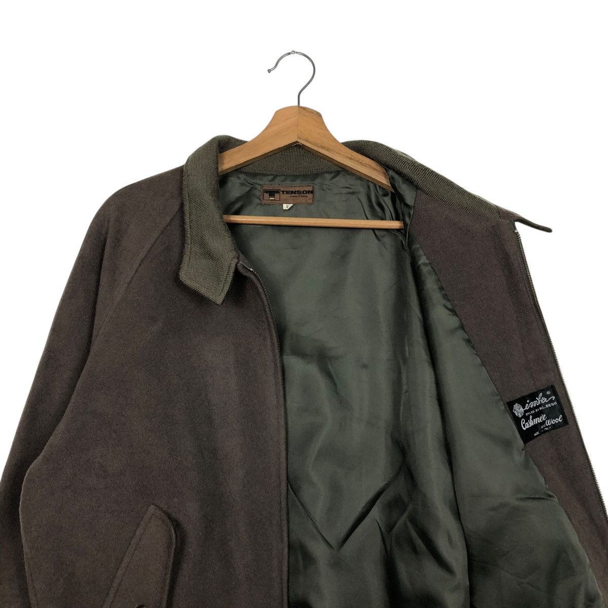Vintage 🔥RICH BLACK VINTAGE BOMBER WOOL JACKET TENSON ISSEY MIYAKE Size US L / EU 52-54 / 3 - 14 Thumbnail