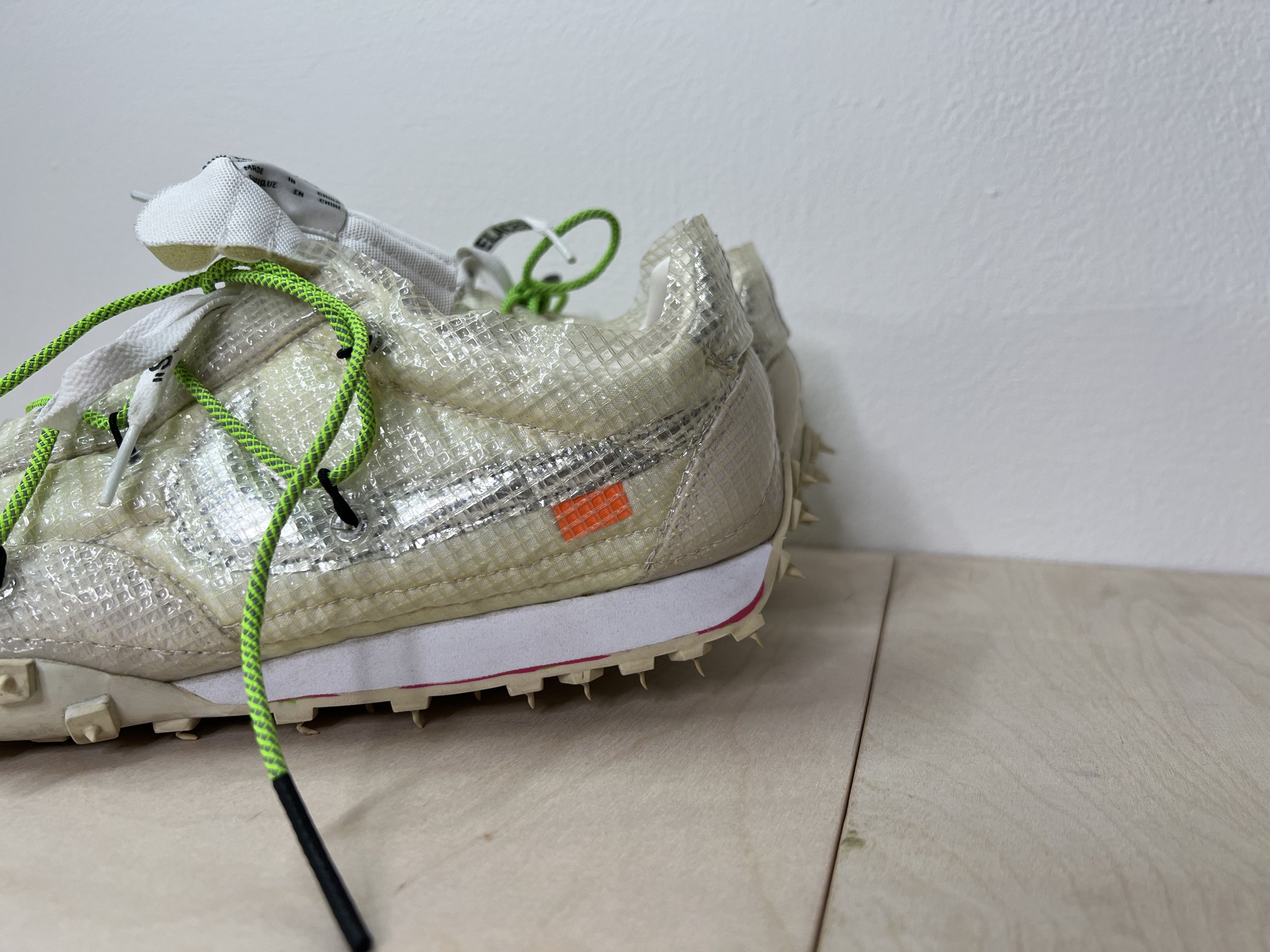 Nike Nike Off-White x Waffle Racer 'Electric Green' Size US 11 / EU 44 - 3 Thumbnail