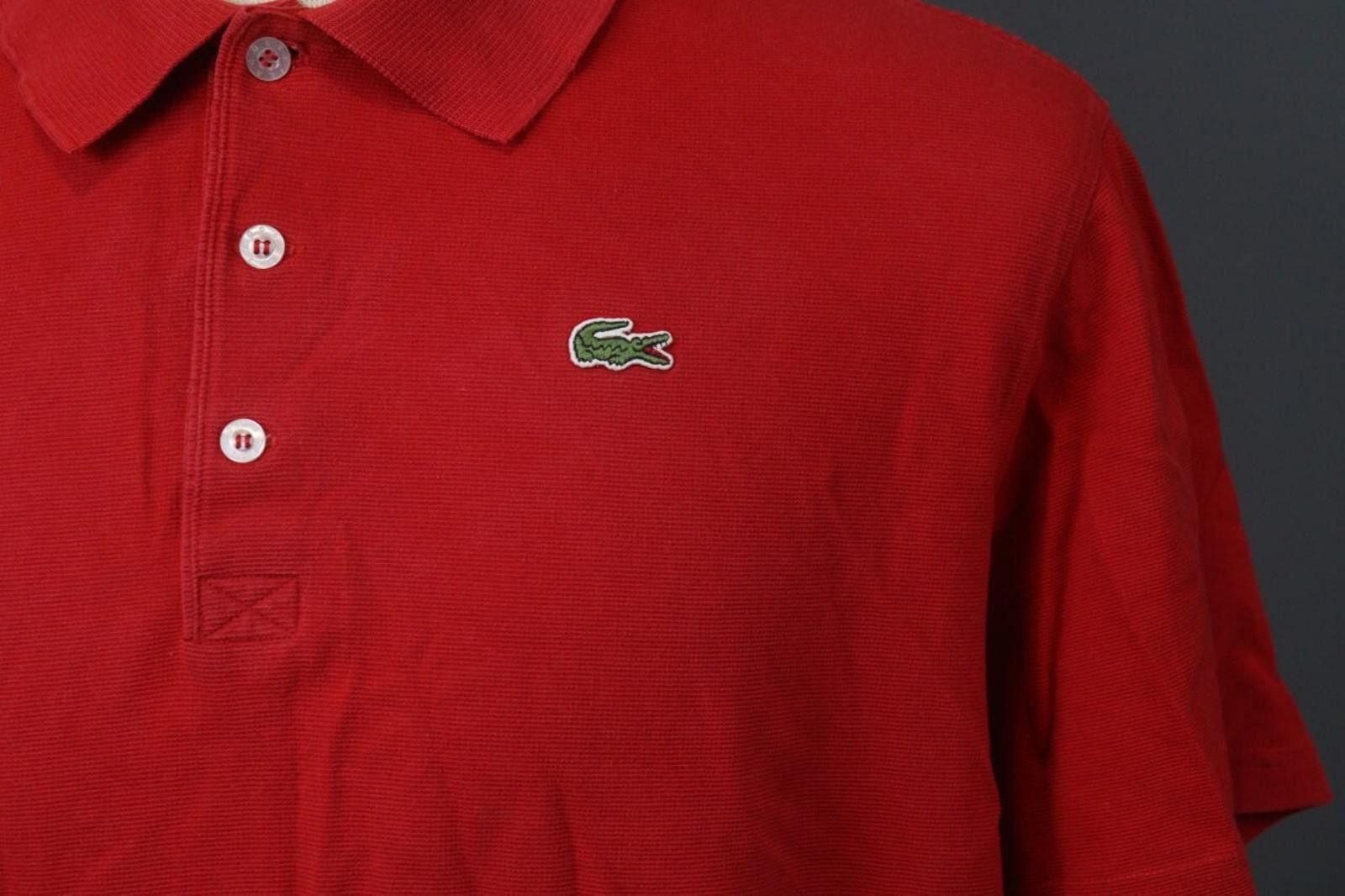 Lacoste Lacoste Red Cotton Collared Popover Polo Shirt Size 8 Size US M / EU 48-50 / 2 - 4 Thumbnail