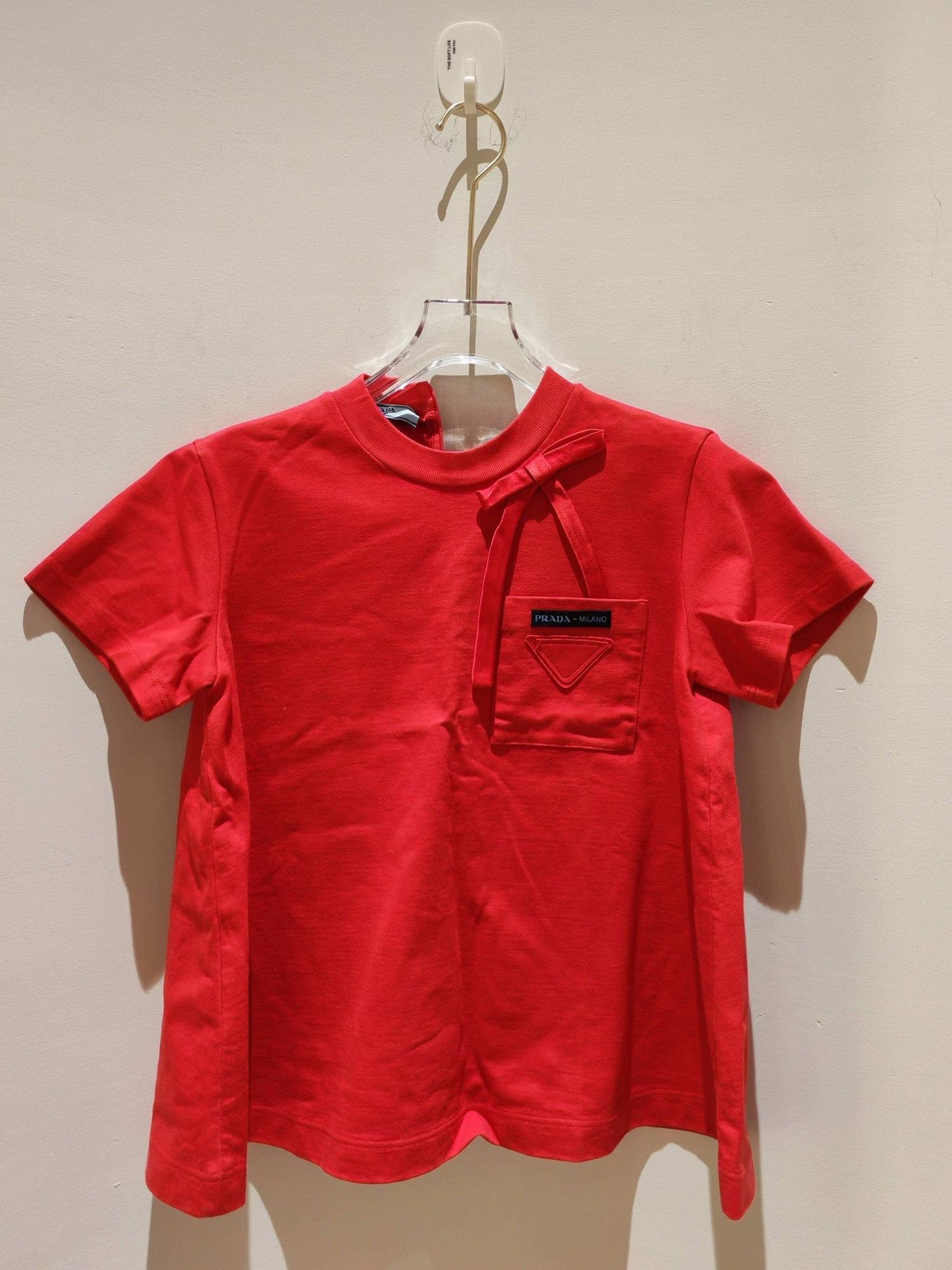 Prada Prada Red Bow Short Sleeve T-shirt 36 Size XS / US 0-2 / IT 36-38 - 1 Thumbnail