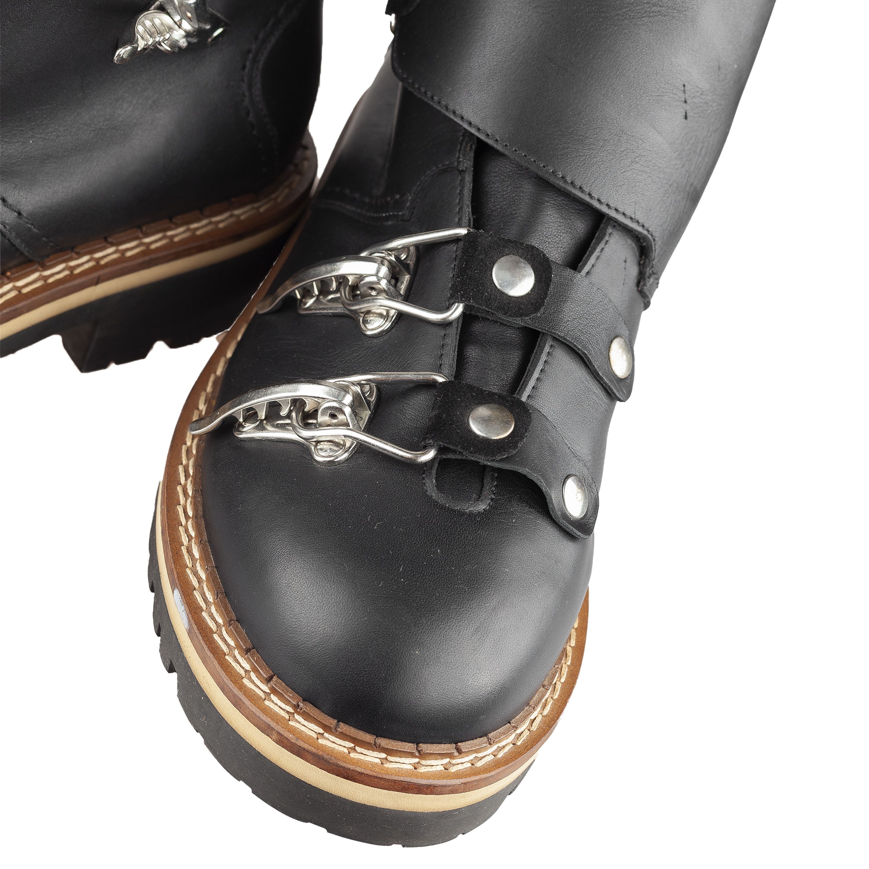 Moschino Moschino Black Leather Ski Buckle Boots (43 IT / 44 EU) Size US 11 / EU 44 - 4 Thumbnail