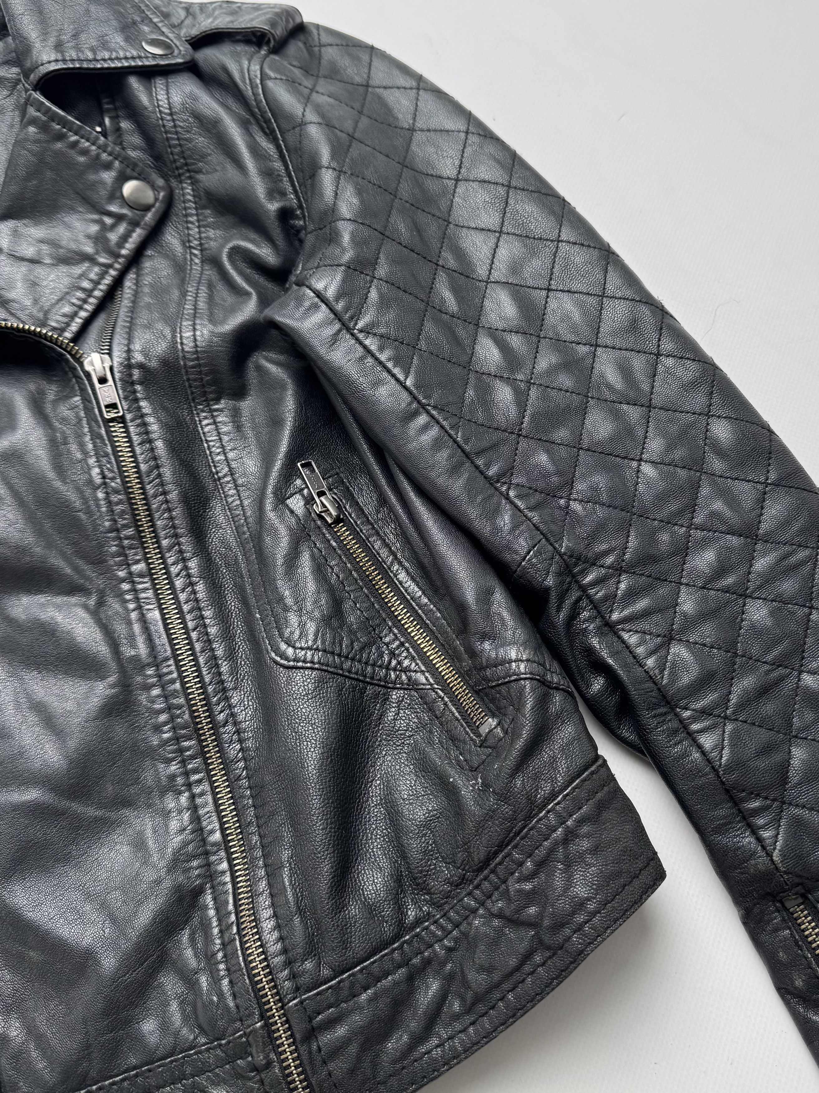 Vintage Vintage Cropped Leather Jacket B8(V403)E2 Size S / US 4 / IT 40 - 5 Thumbnail
