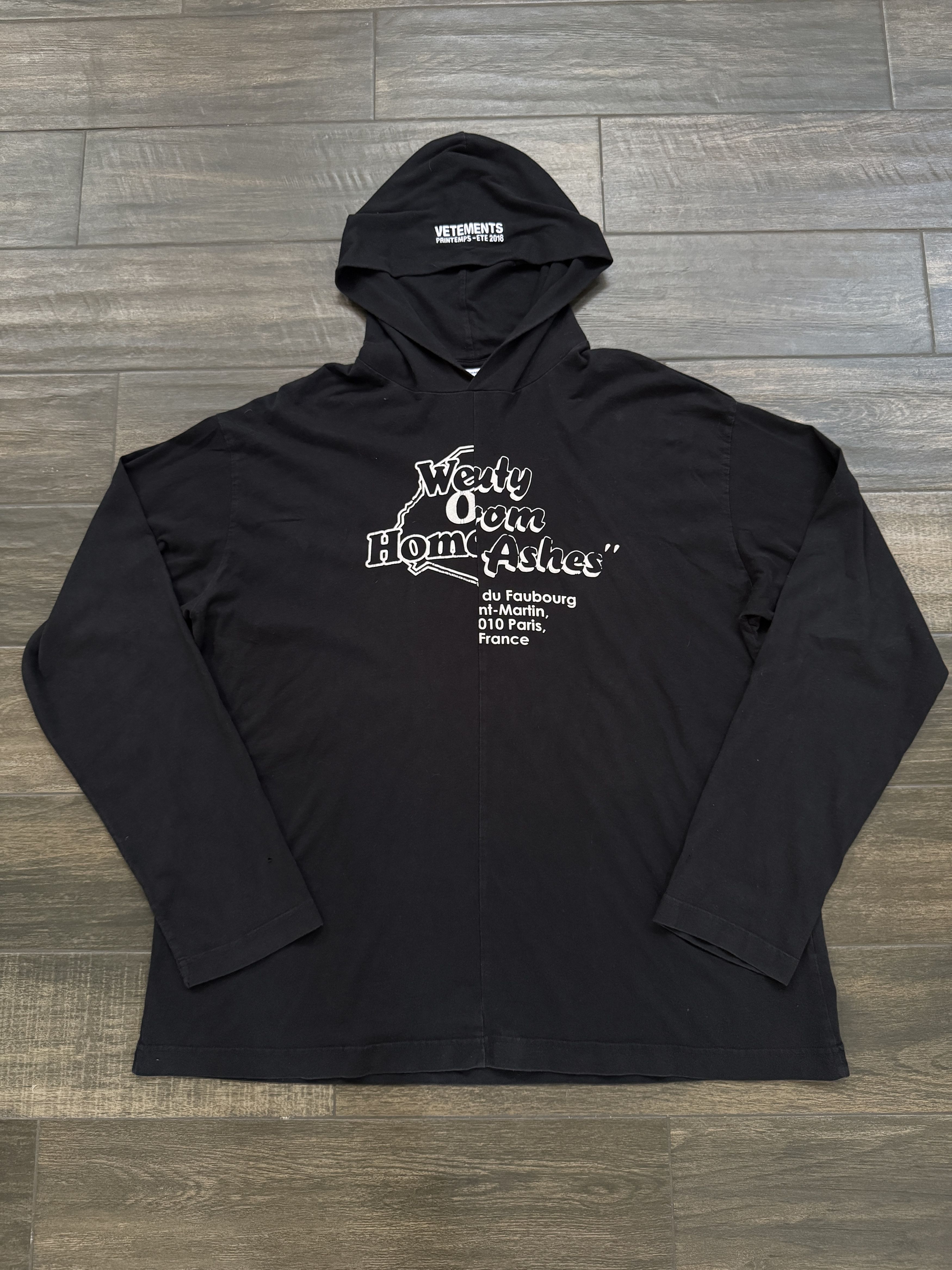 Vetements Vetements Hometown / Ashes Split Hoodie Lightweight Size US M / EU 48-50 / 2 - 1 Thumbnail