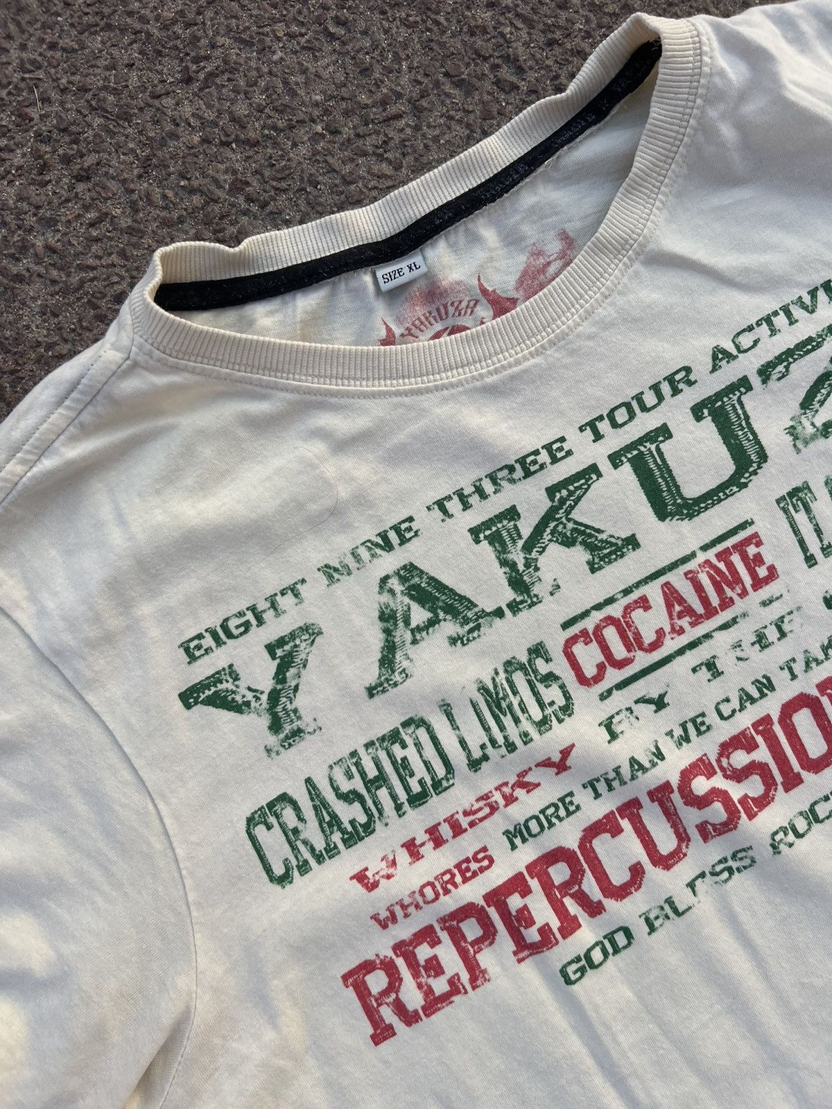 Japanese Brand Y2K Yakuza Adult Cocaine alcohol sex rock n roll Tour tee Size US L / EU 52-54 / 3 - 3 Thumbnail