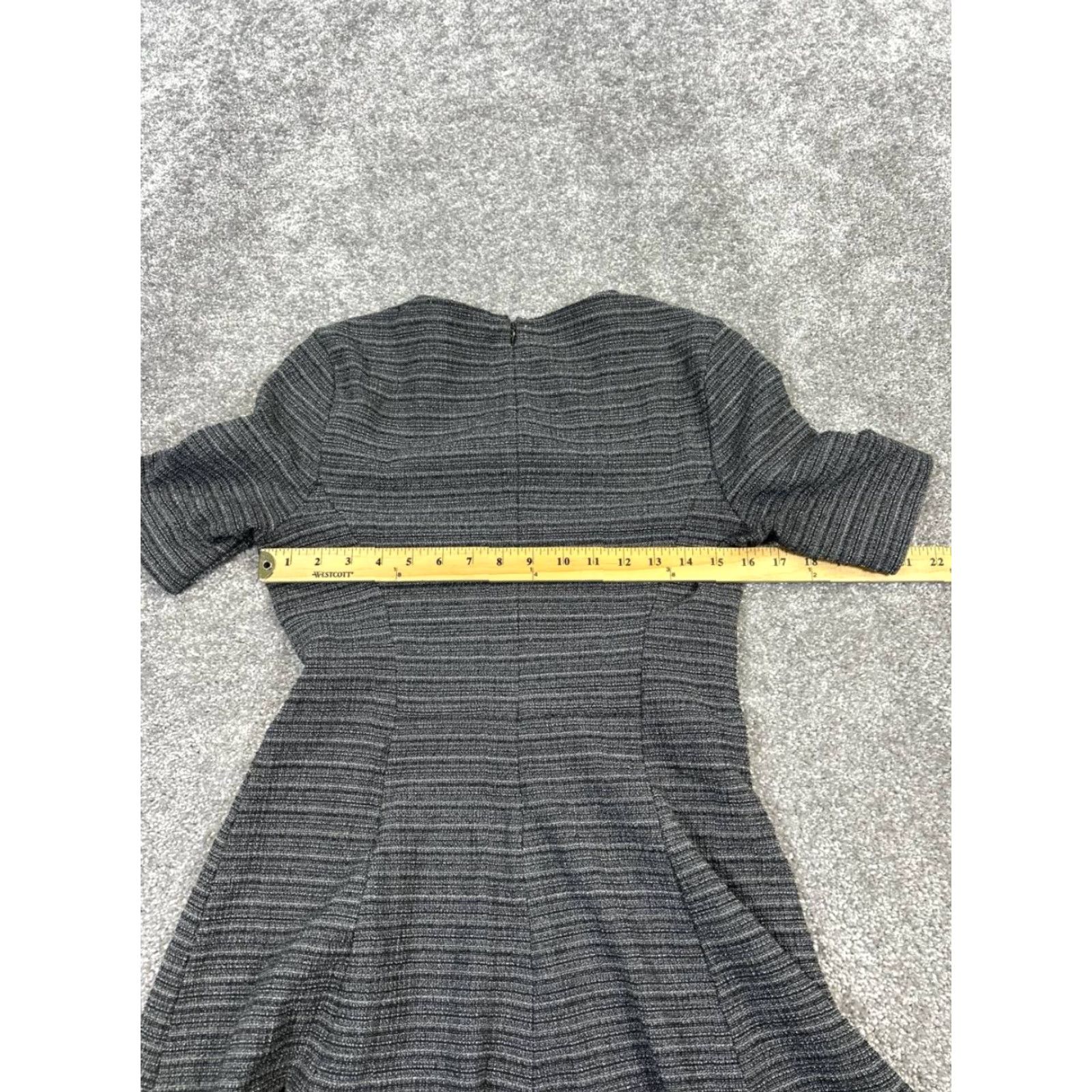 Theory Theory Dress Womens 6 Gray Cotton Bodycon Shirt Adult Regular Sleeveless Round Neck Plaid 90s? Size M / US 6-8 / IT 42-44 - 7 Thumbnail