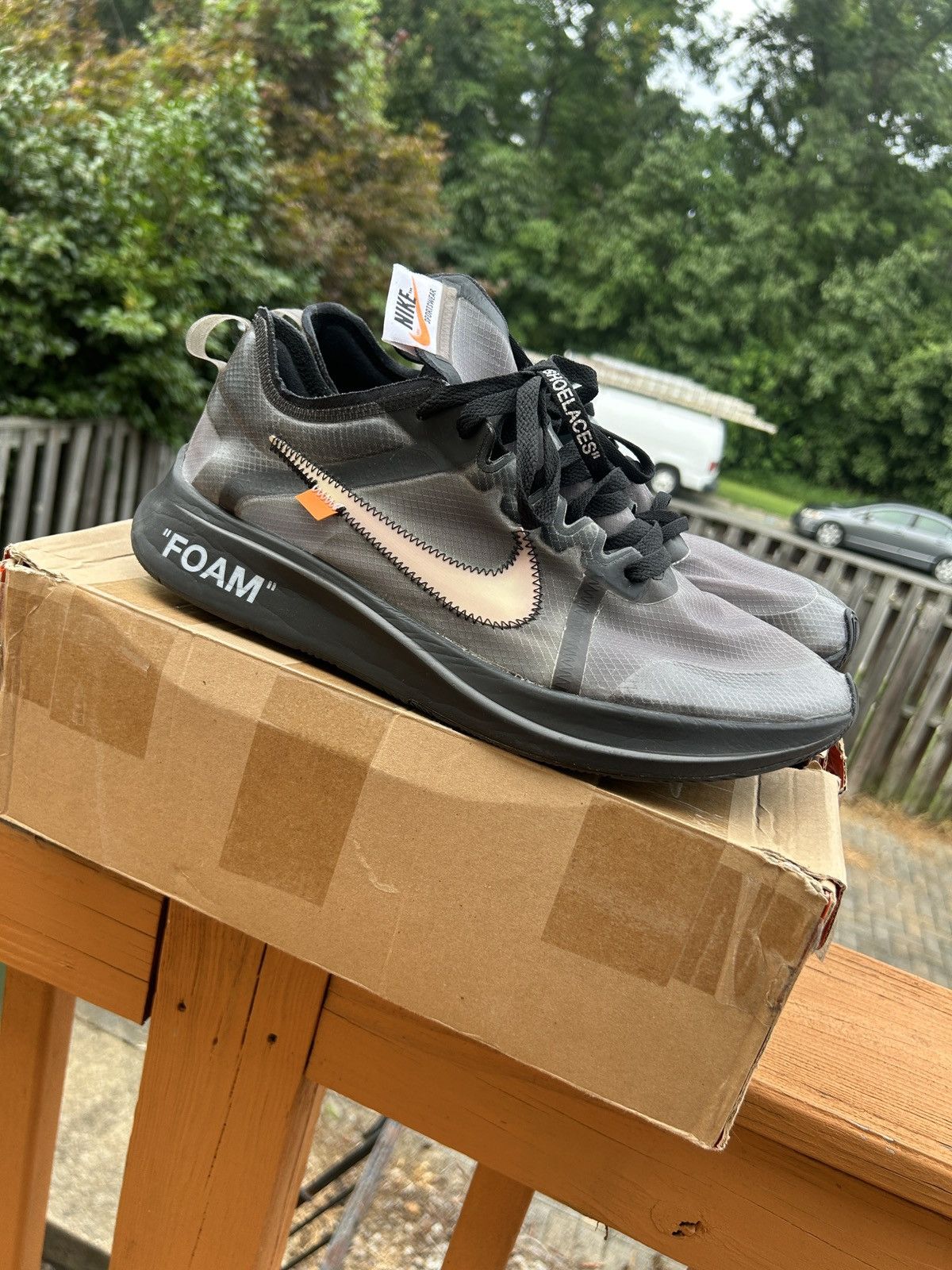 Nike × Off-White Nike Off White Zoom Fly Size US 13 / EU 46 - 4 Thumbnail