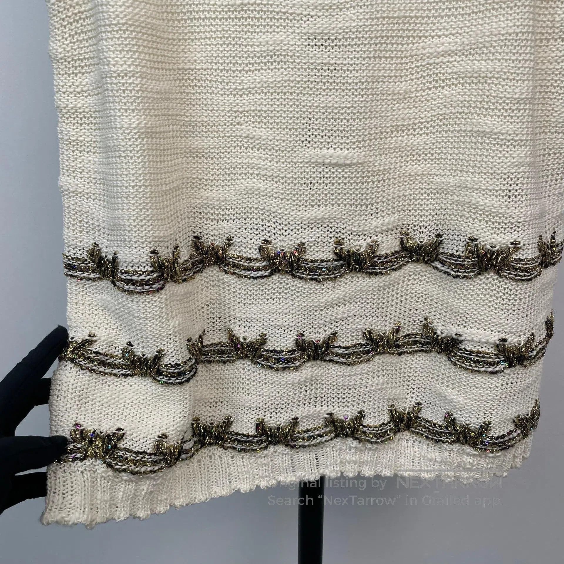 Chanel Chanel Handmade Series White Gold Knit Vest| Size XS / US 0-2 / IT 36-38 - 5 Thumbnail