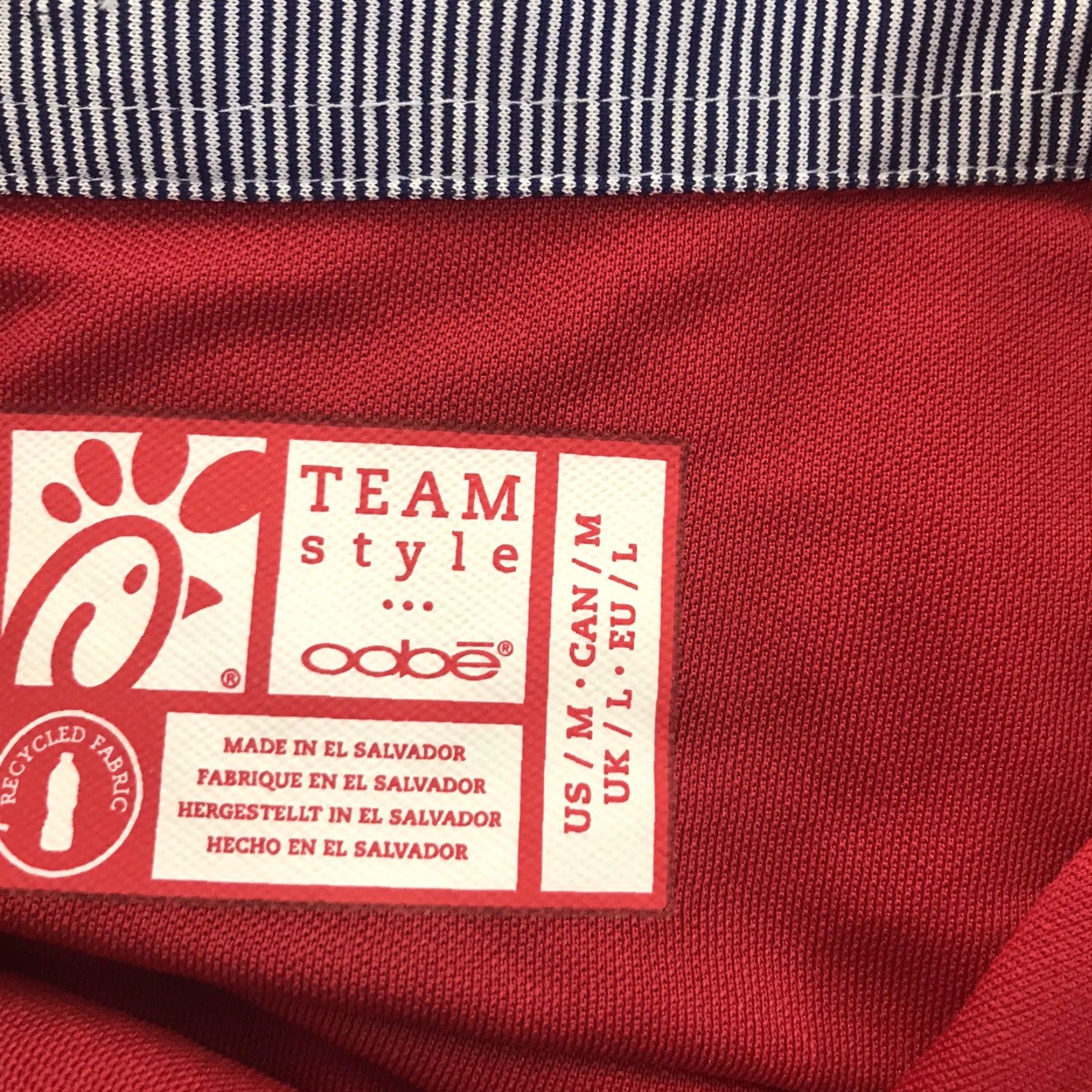 Vintage Oobe Red Polo Shirt Adult Medium Fast Food Uniform Mens Size US M / EU 48-50 / 2 - 3 Thumbnail
