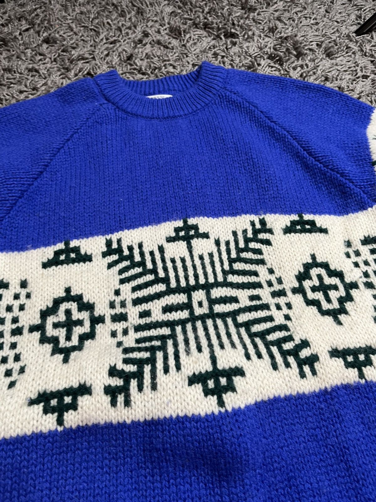 United Colors Of Benetton 90s Archival United Colors of Benetton Ski Knit Jumper Blue Size US L / EU 52-54 / 3 - 3 Thumbnail