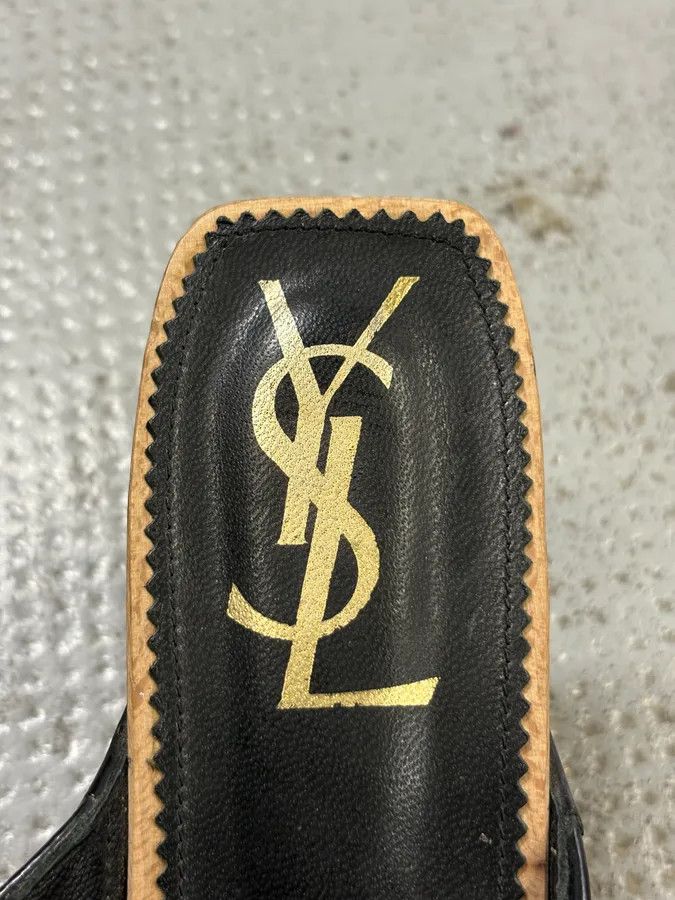 Saint Laurent Paris 2000s Yves Saint Laurent Dot Cream Sandals Heels Size US 7 / IT 37 - 9 Thumbnail
