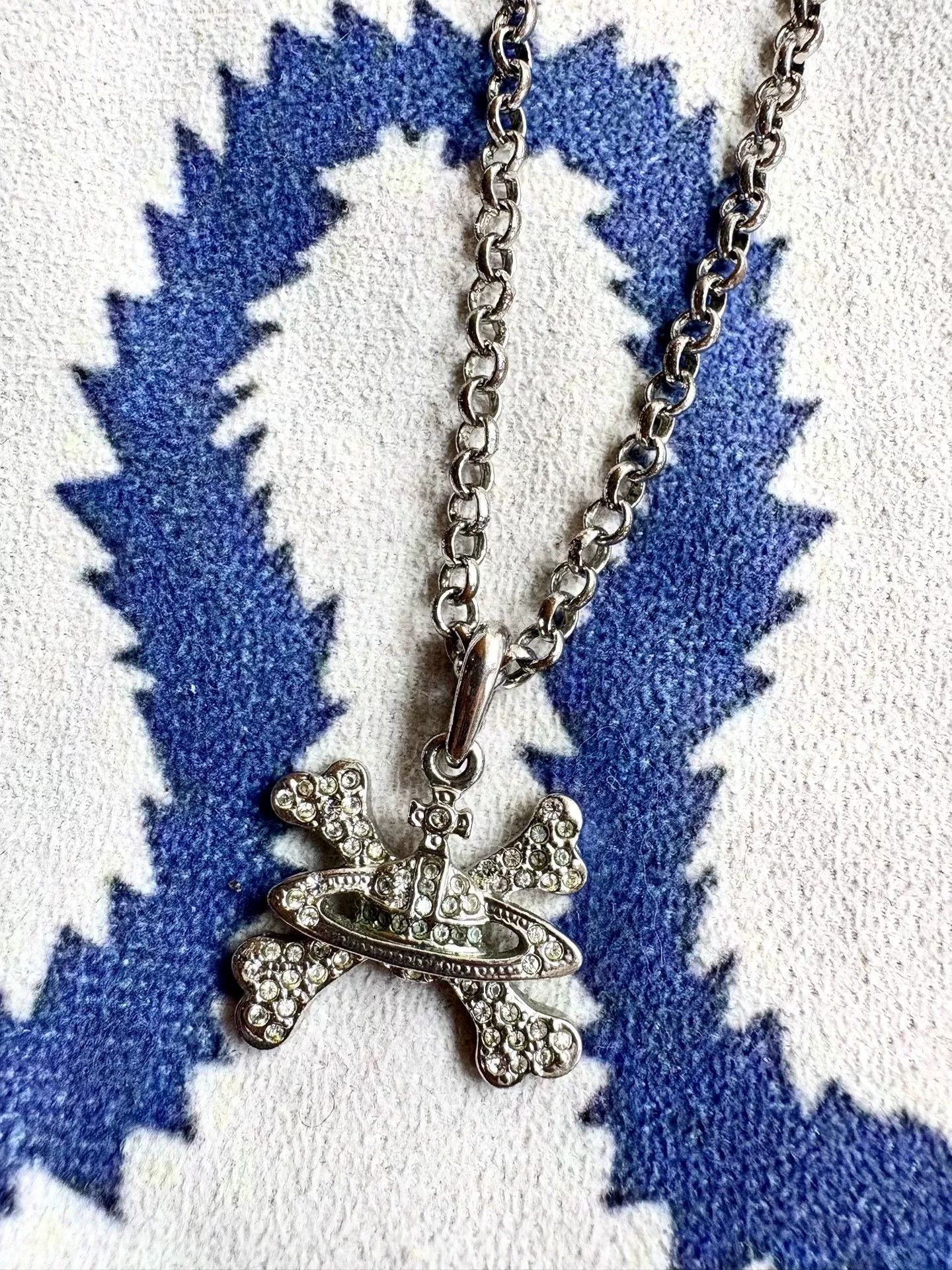 Vivienne Westwood Vivienne Westwood Silver Saturn Necklace Size ONE SIZE - 1 Thumbnail
