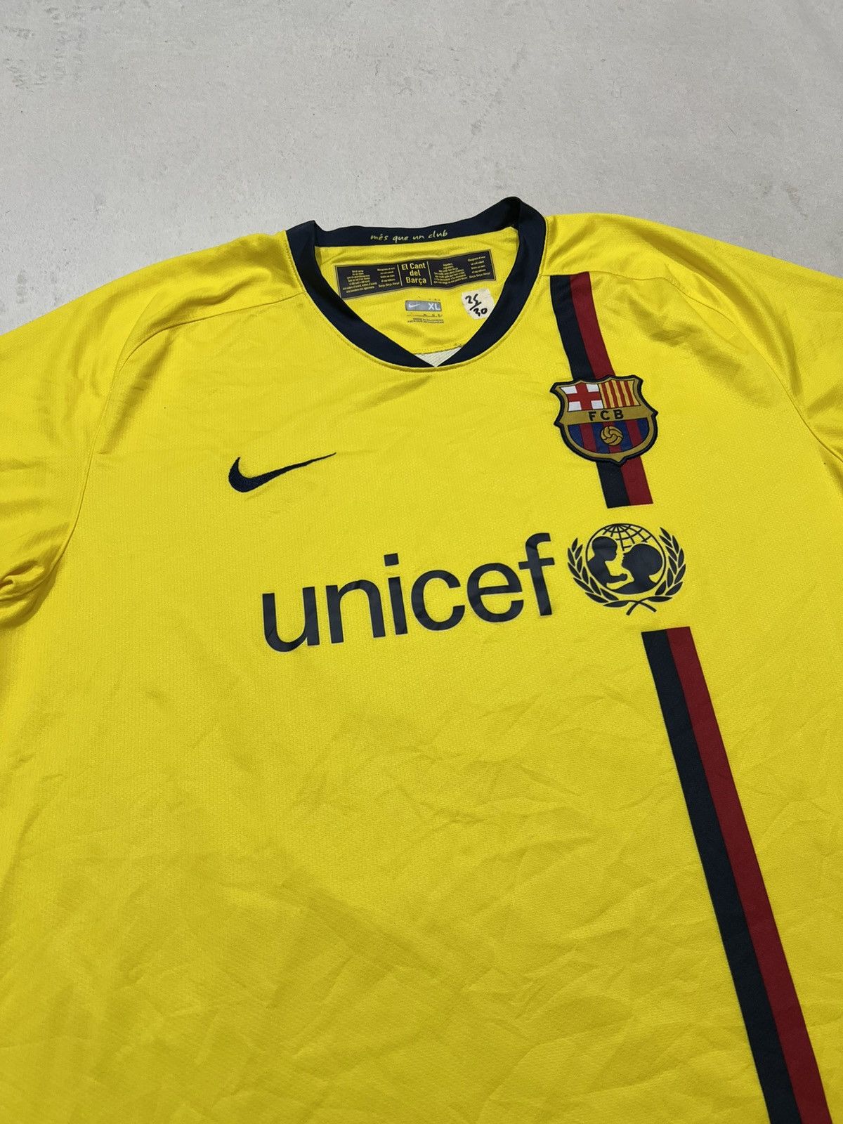 Nike Barcelona 2008 Nike Away Jersey #Messi 10 Size US XL / EU 56 / 4 - 4 Thumbnail
