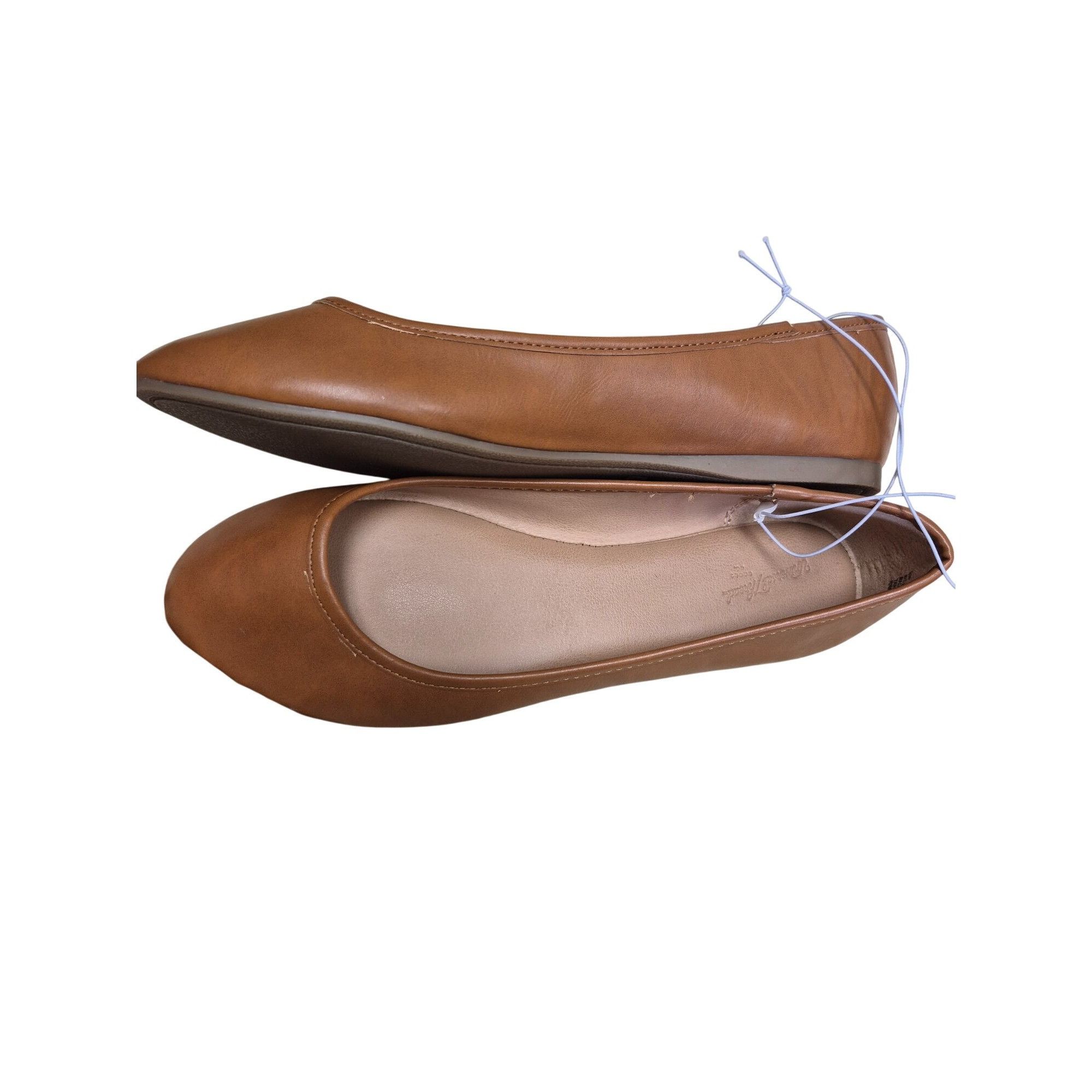 Other A New Day Women's Cognac Faux Leather Flats Size 8W Size US 8 / IT 38 - 8 Thumbnail