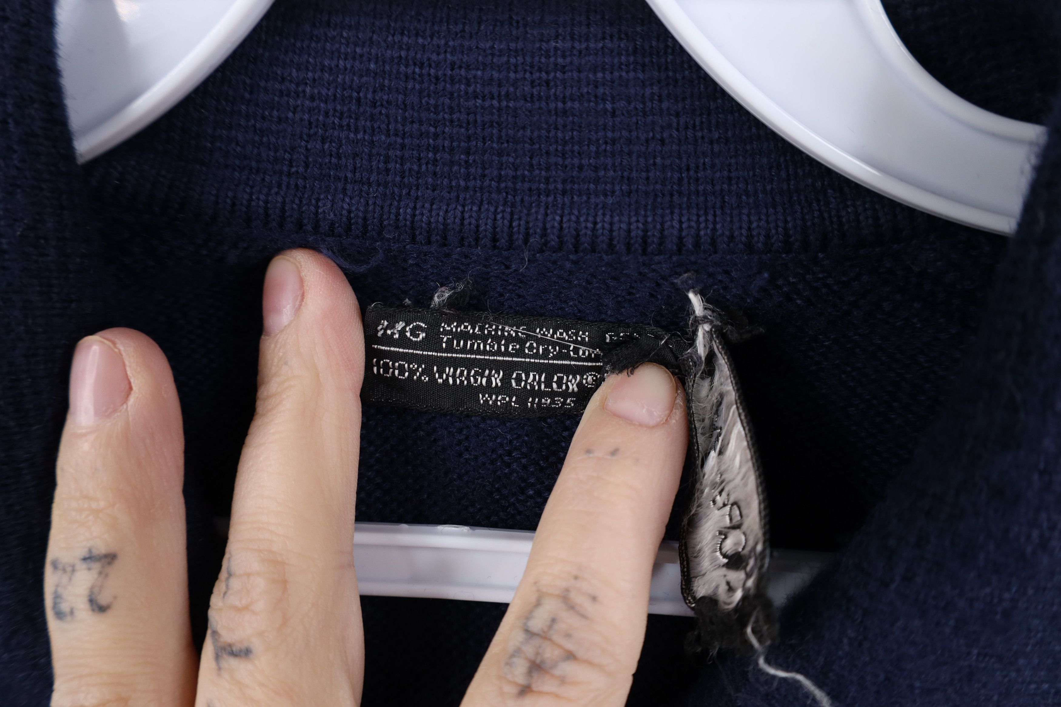 Vintage Vintage 60s 70s Streetwear Collared Pullover Sweater Blue Size US L / EU 52-54 / 3 - 6 Thumbnail
